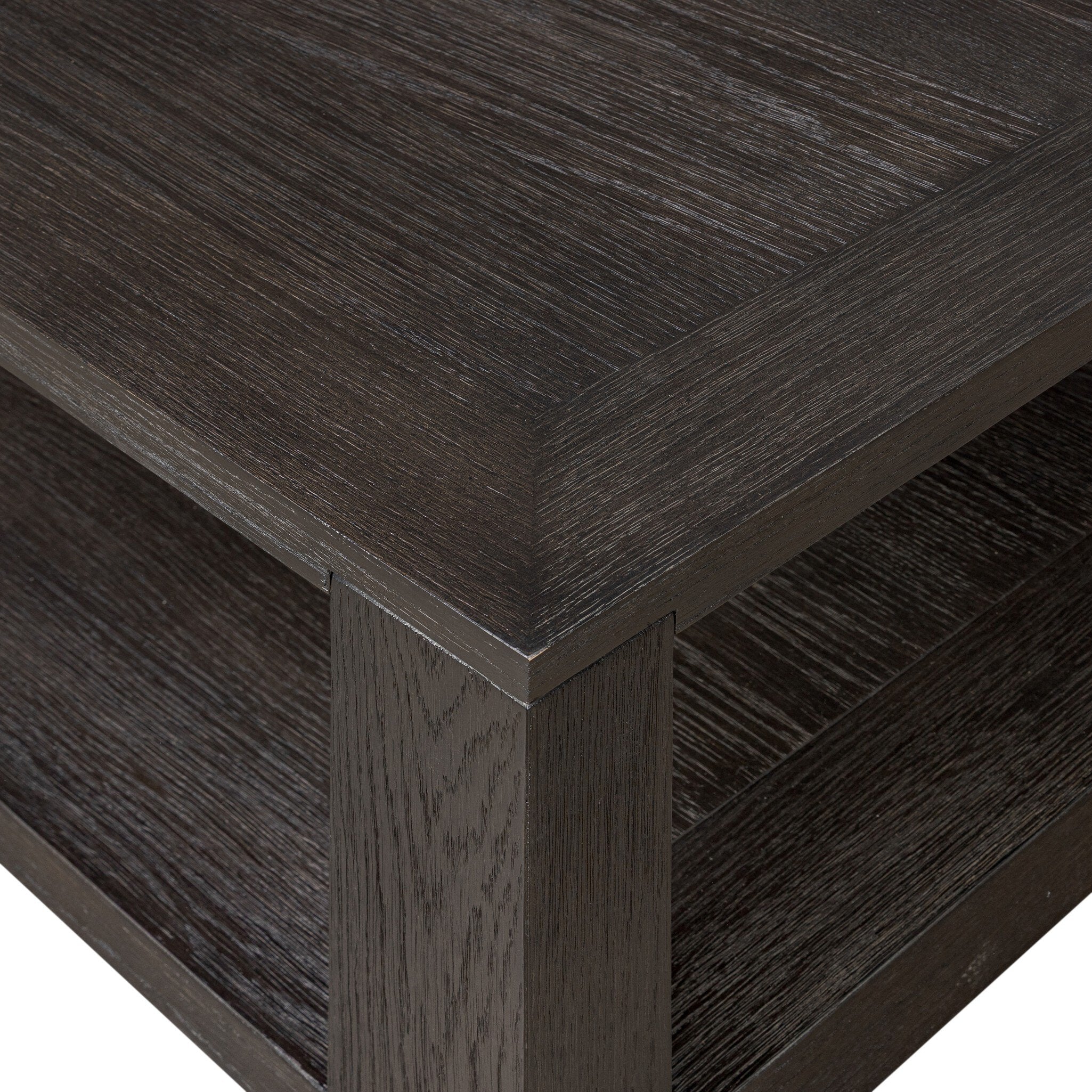 Four Hands Thomas Square Coffee Table — Dark Anthracite Oak-Dark Anthracite Oak Veneer