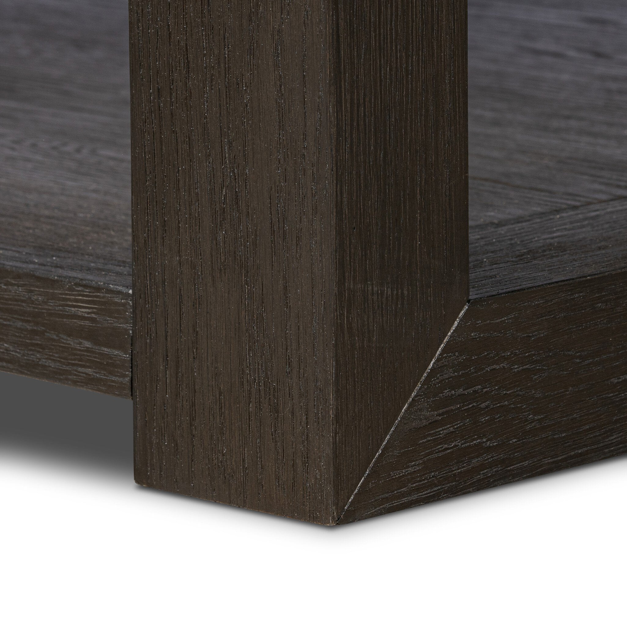 Four Hands Thomas Square Coffee Table — Dark Anthracite Oak-Dark Anthracite Oak Veneer