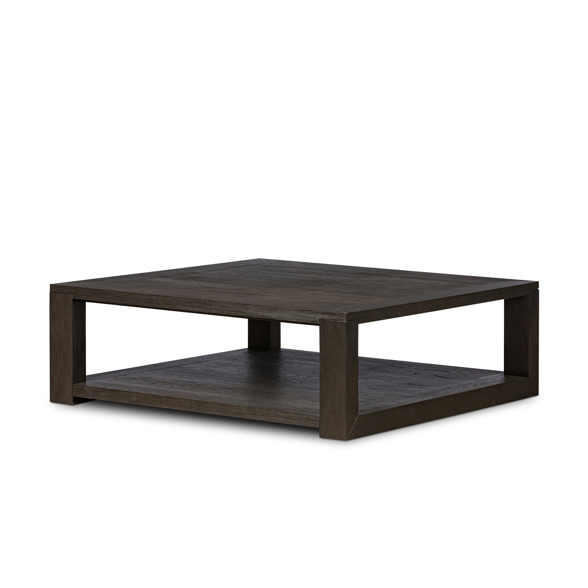 Four Hands Thomas Square Coffee Table — Dark Anthracite Oak-Dark Anthracite Oak Veneer