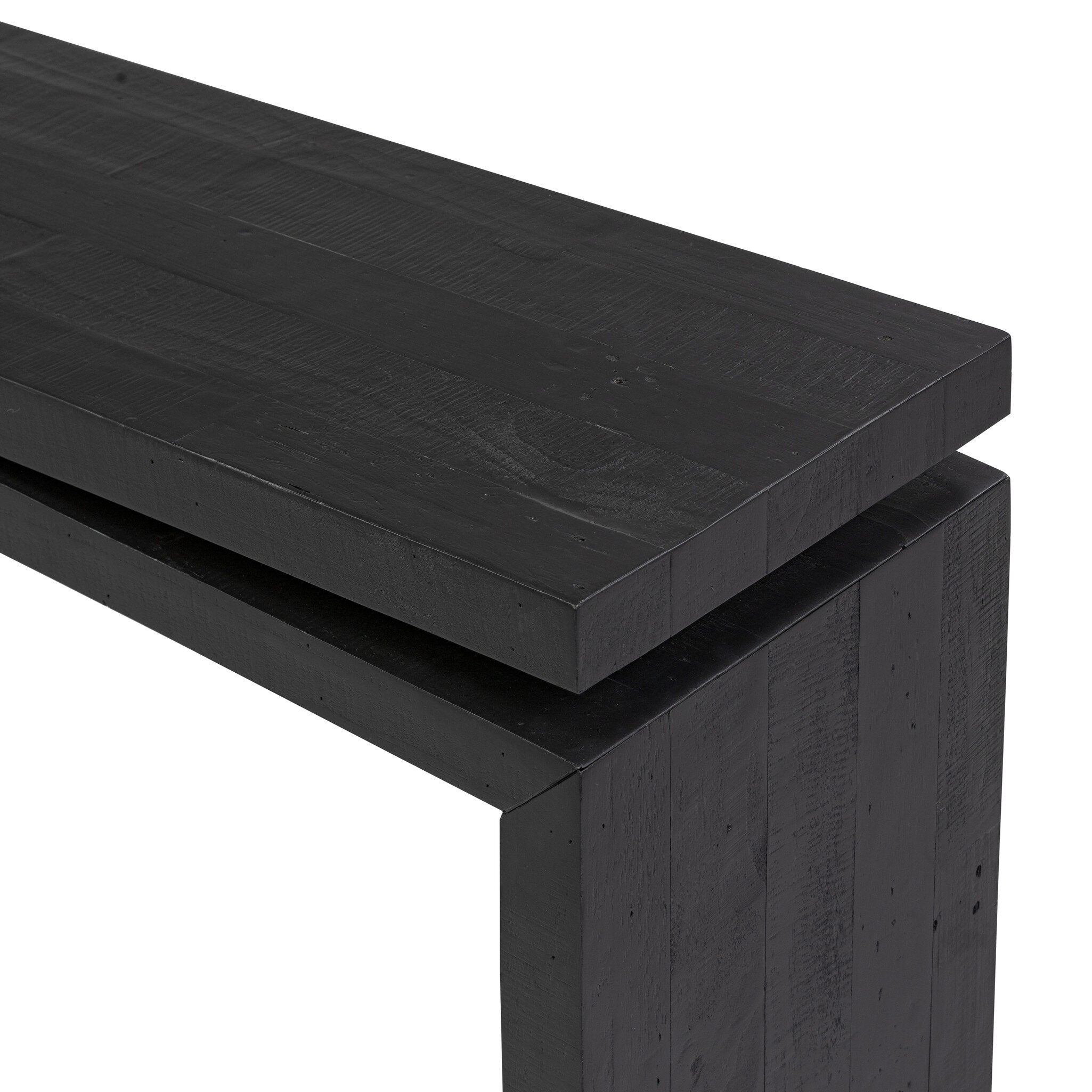 Four Hands Matthes Console Table - 60" — 247427-003- Aged Black Pine