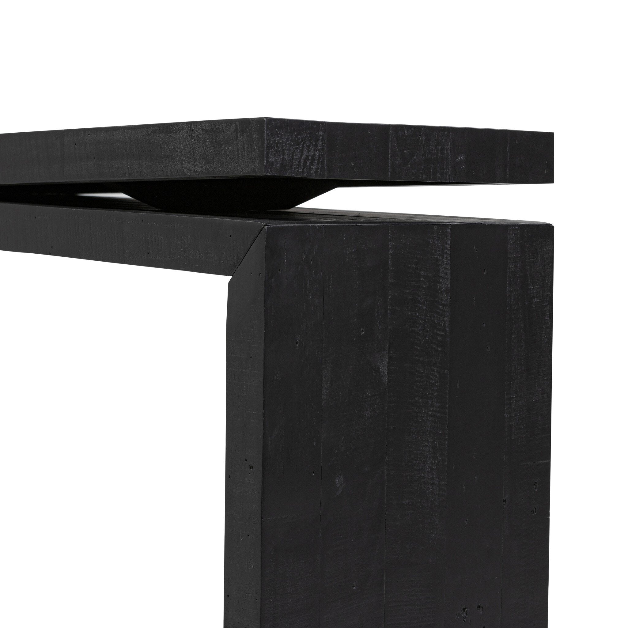Four Hands Matthes Console Table - 60" — 247427-003- Aged Black Pine