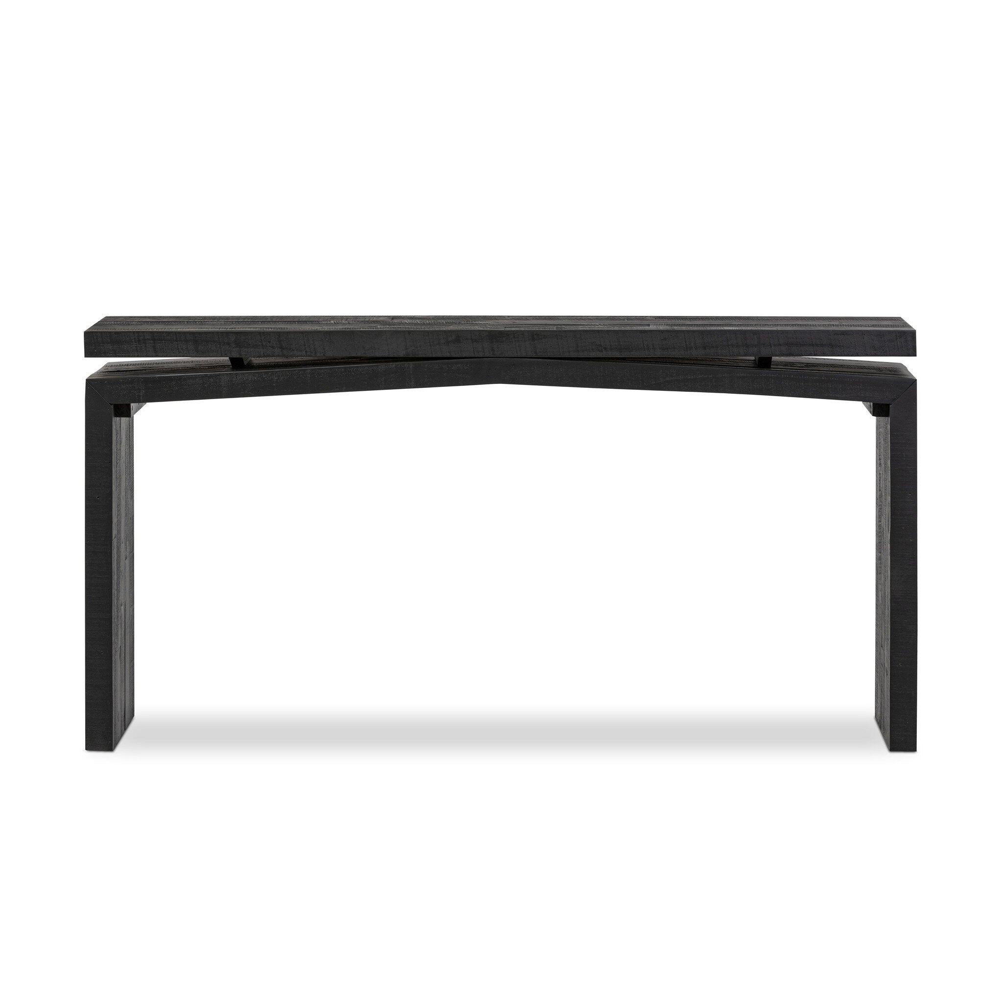 Four Hands Matthes Console Table - 60" — 247427-003- Aged Black Pine