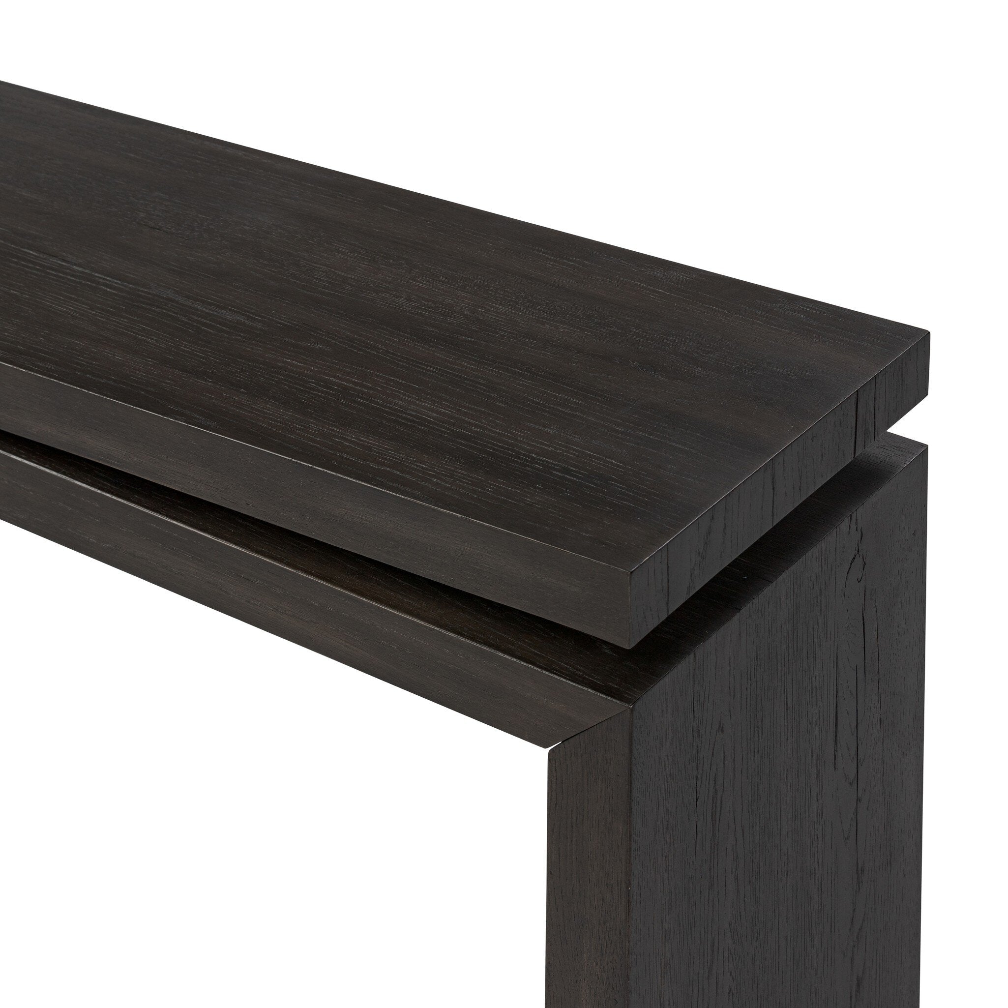 Four Hands Matthes Console Table - 60" — Smoked Black Veneer