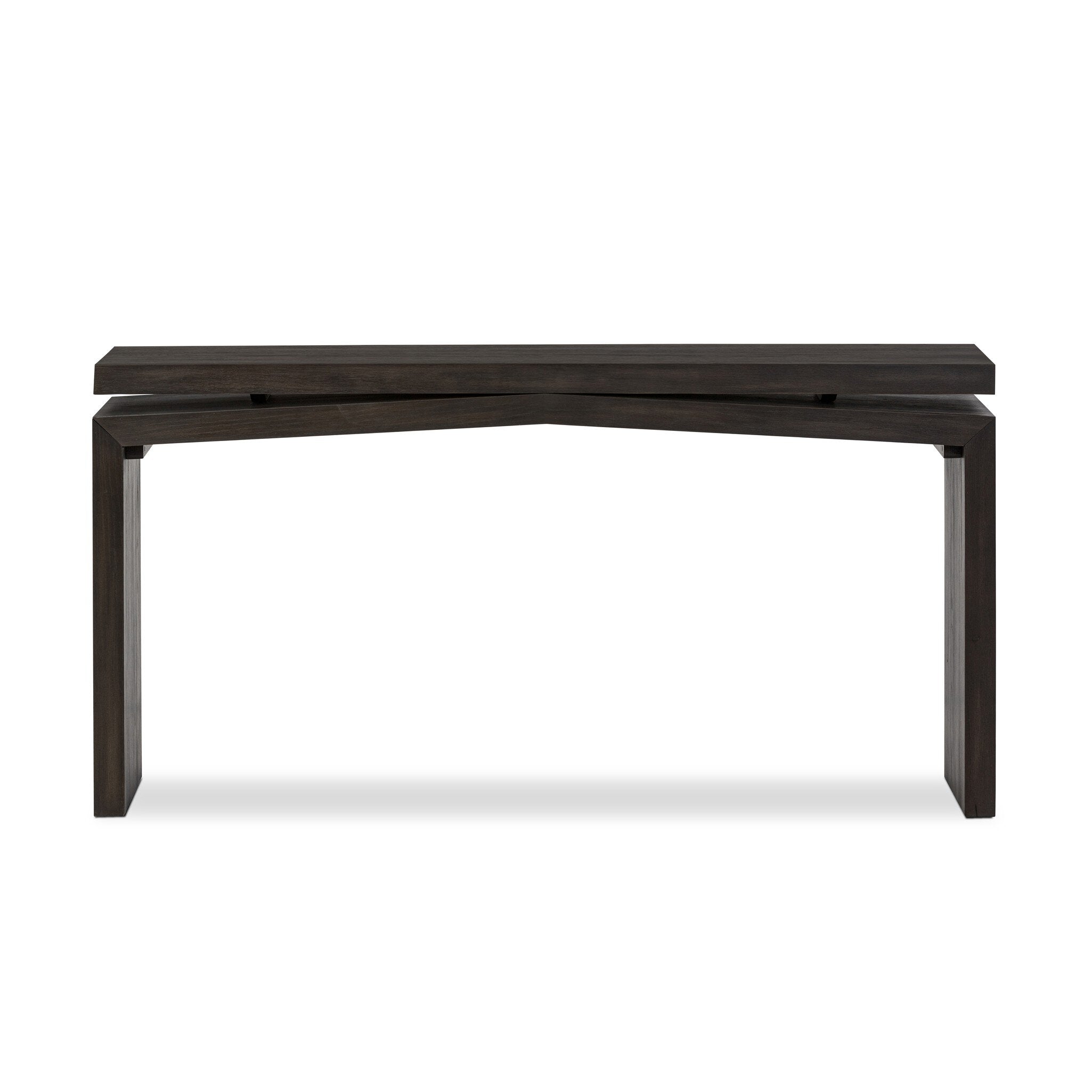 Four Hands Matthes Console Table - 60" — Smoked Black Veneer
