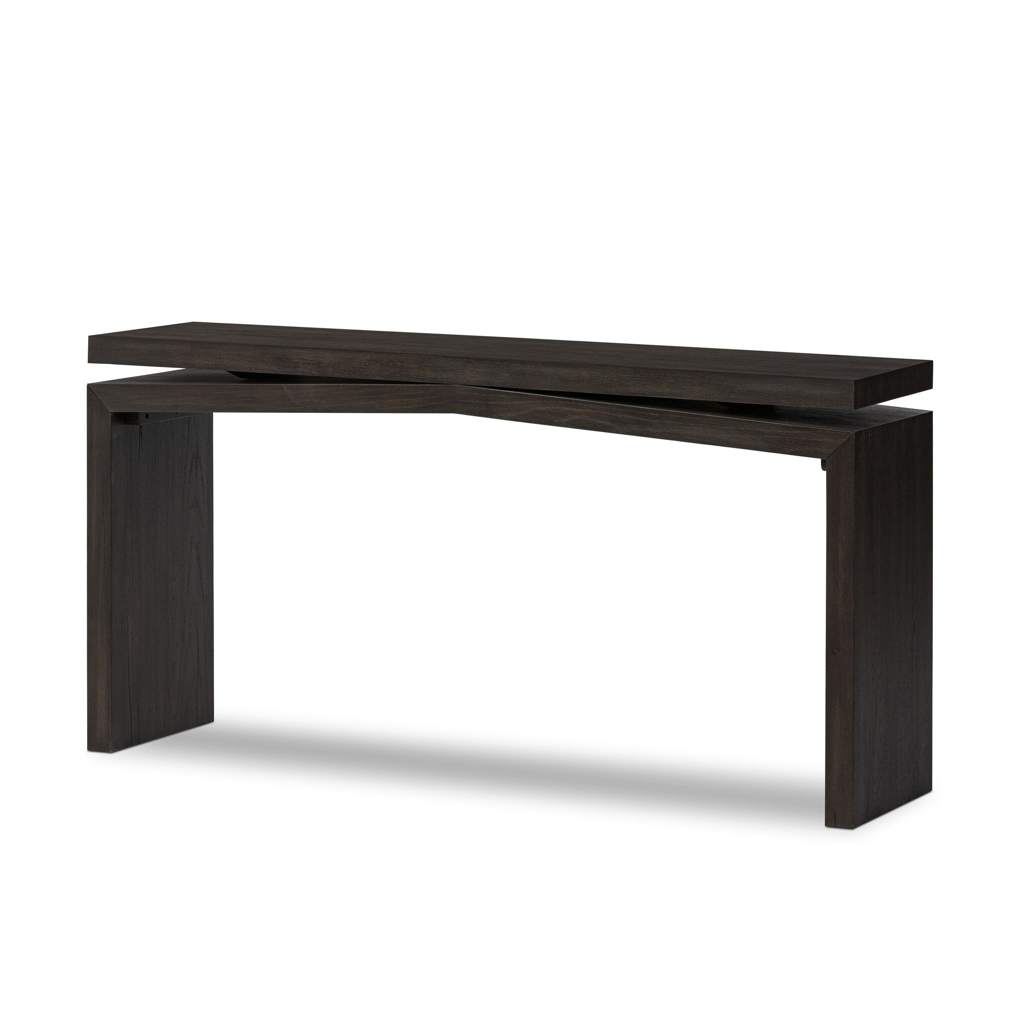 Four Hands Matthes Console Table - 60" — Smoked Black Veneer