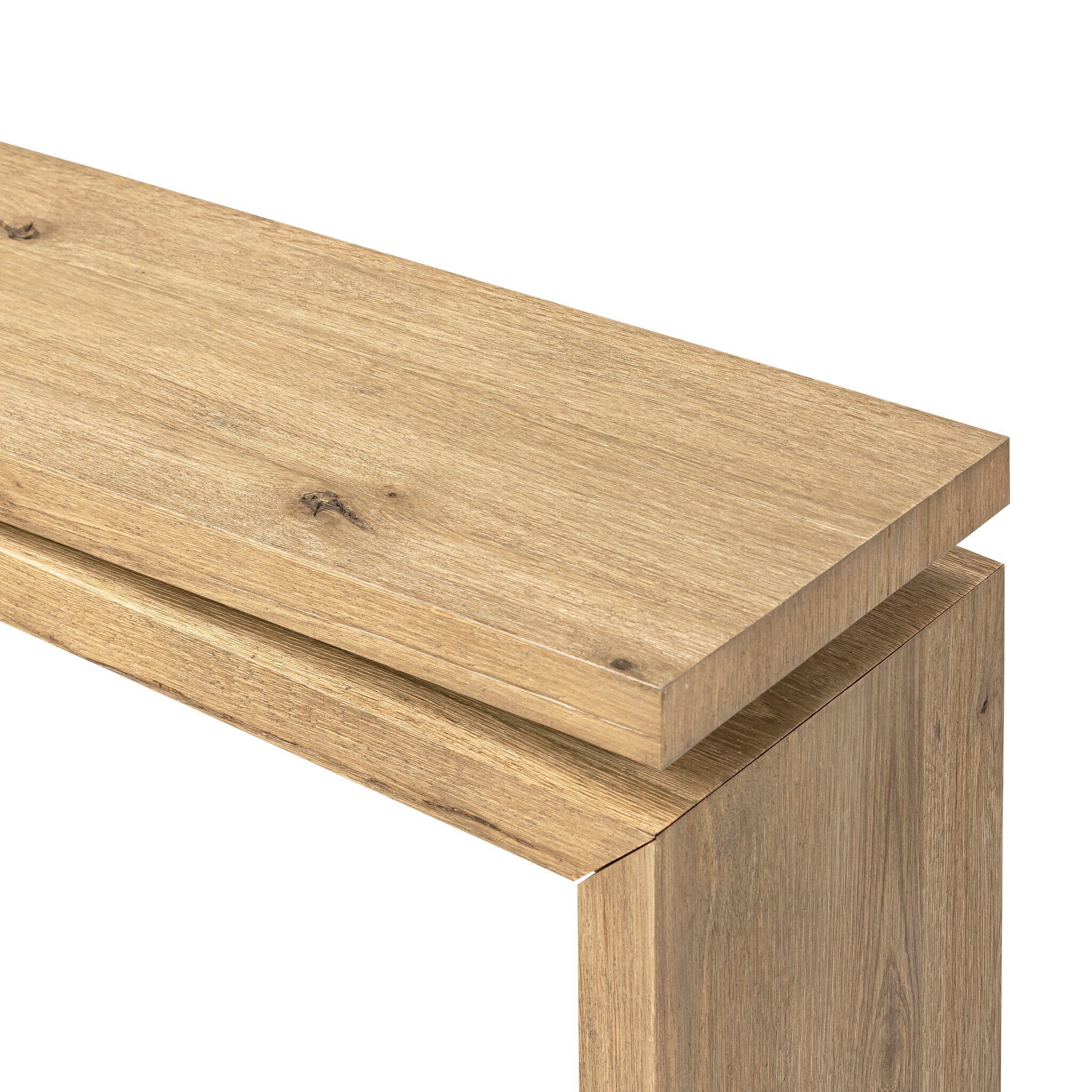 Four Hands Matthes Console Table - 60" — Worn Oak Veneer