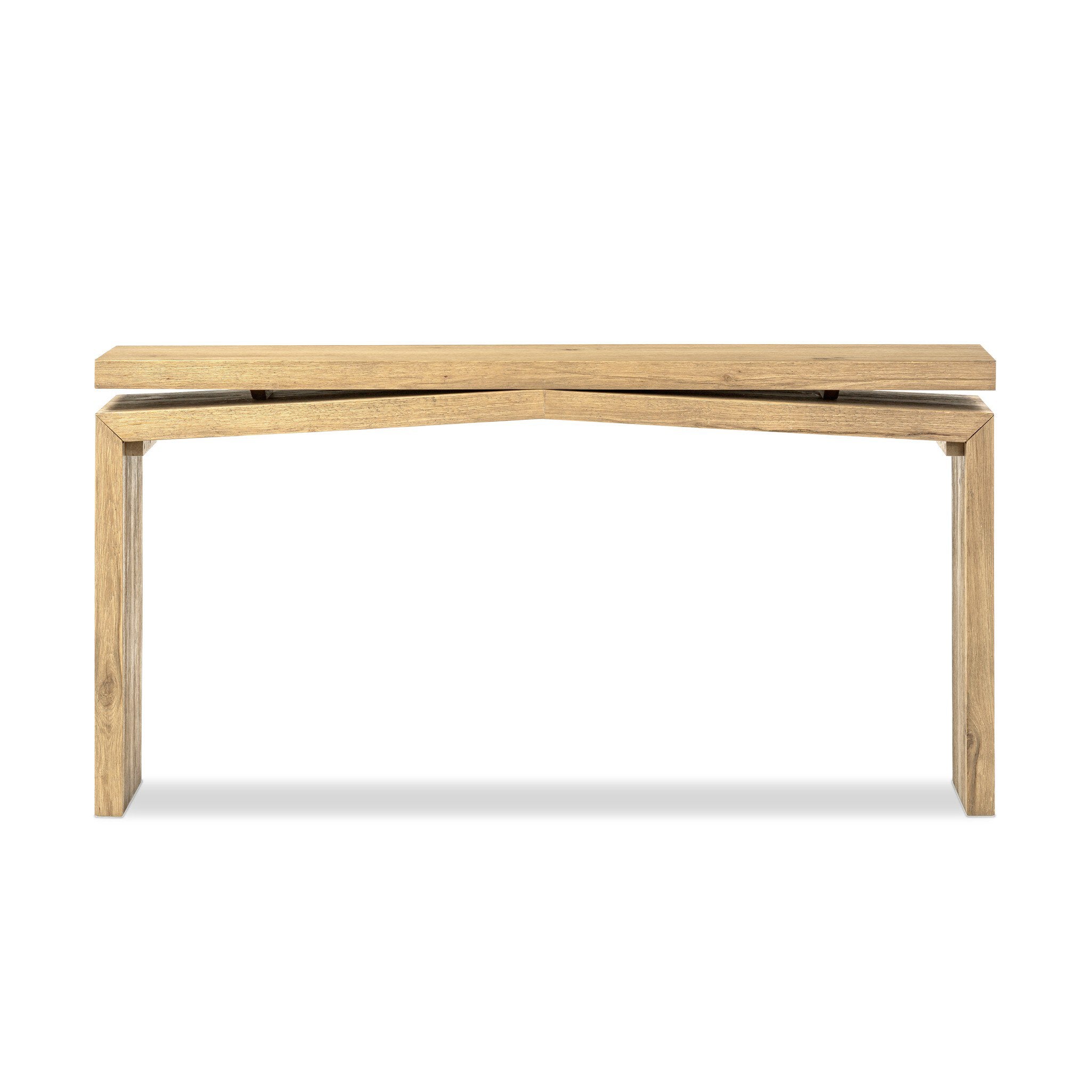 Four Hands Matthes Console Table - 60" — Worn Oak Veneer