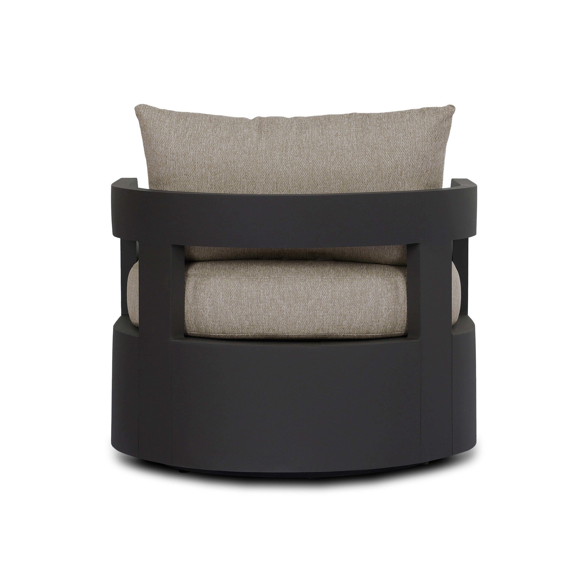 Four Hands Jackson Outdoor Metal Swivel Chair — Bronze-Concha Fog
