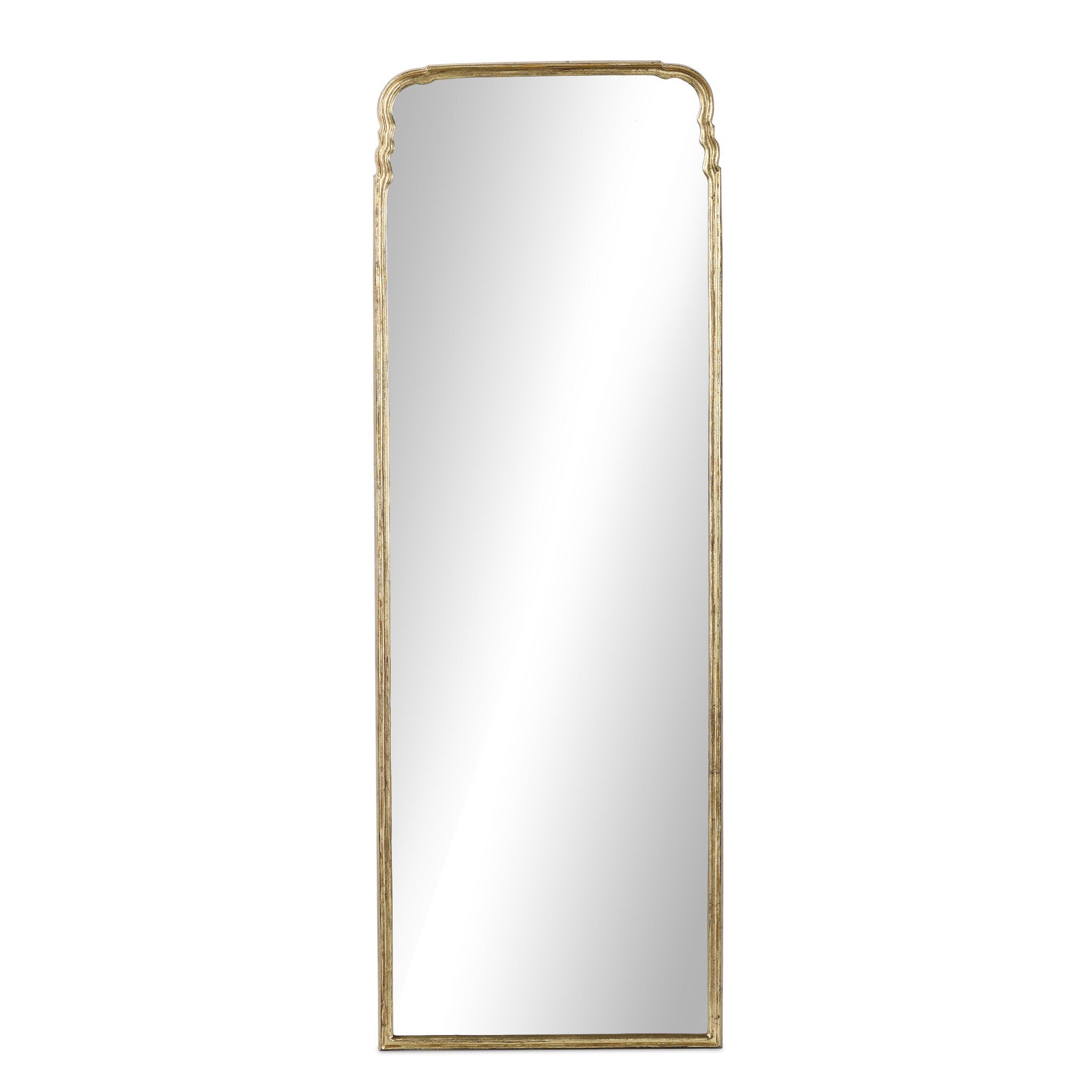 Four Hands Loire Floor Mirror — Antiqued Gold Leaf-Mirror