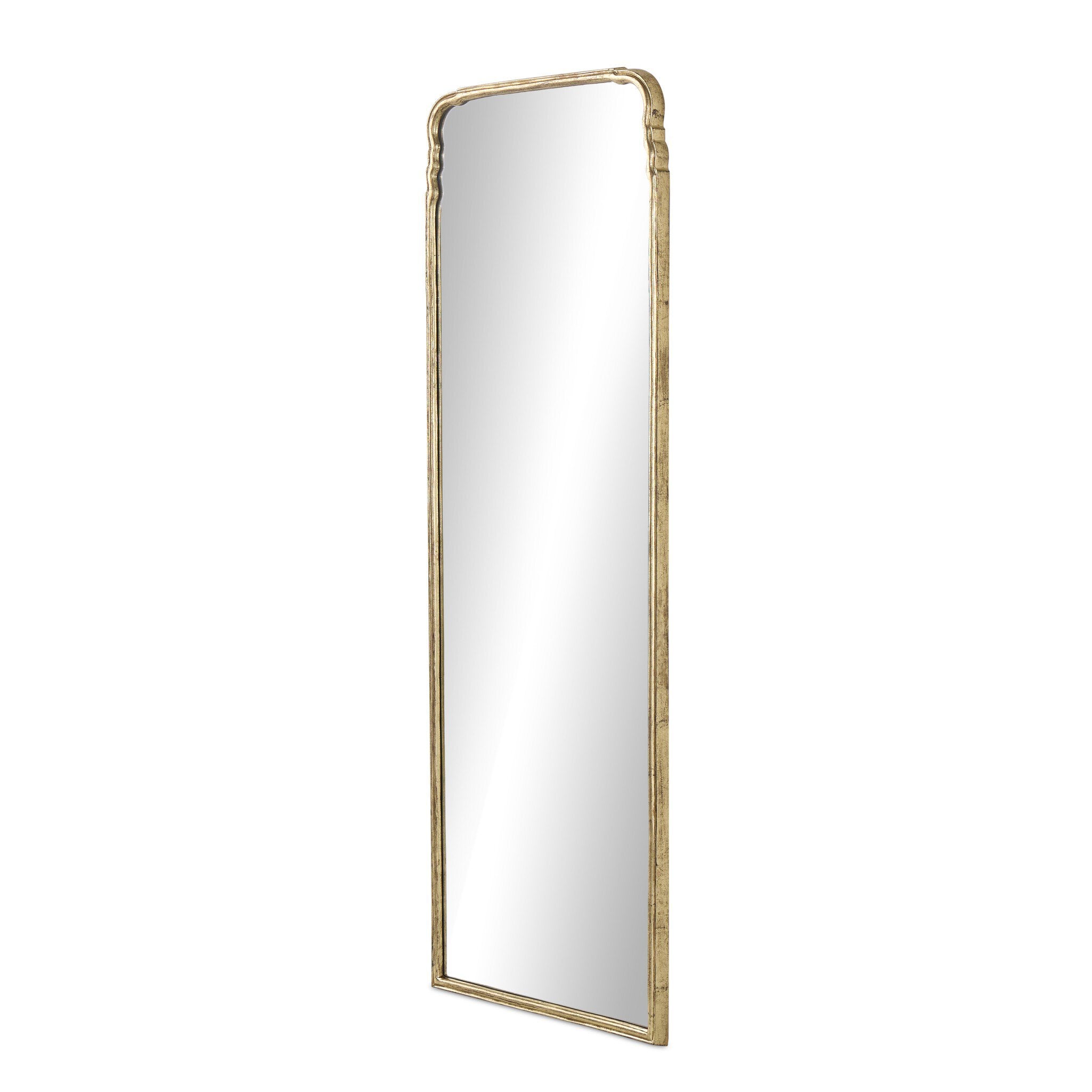 Four Hands Loire Floor Mirror — Antiqued Gold Leaf-Mirror