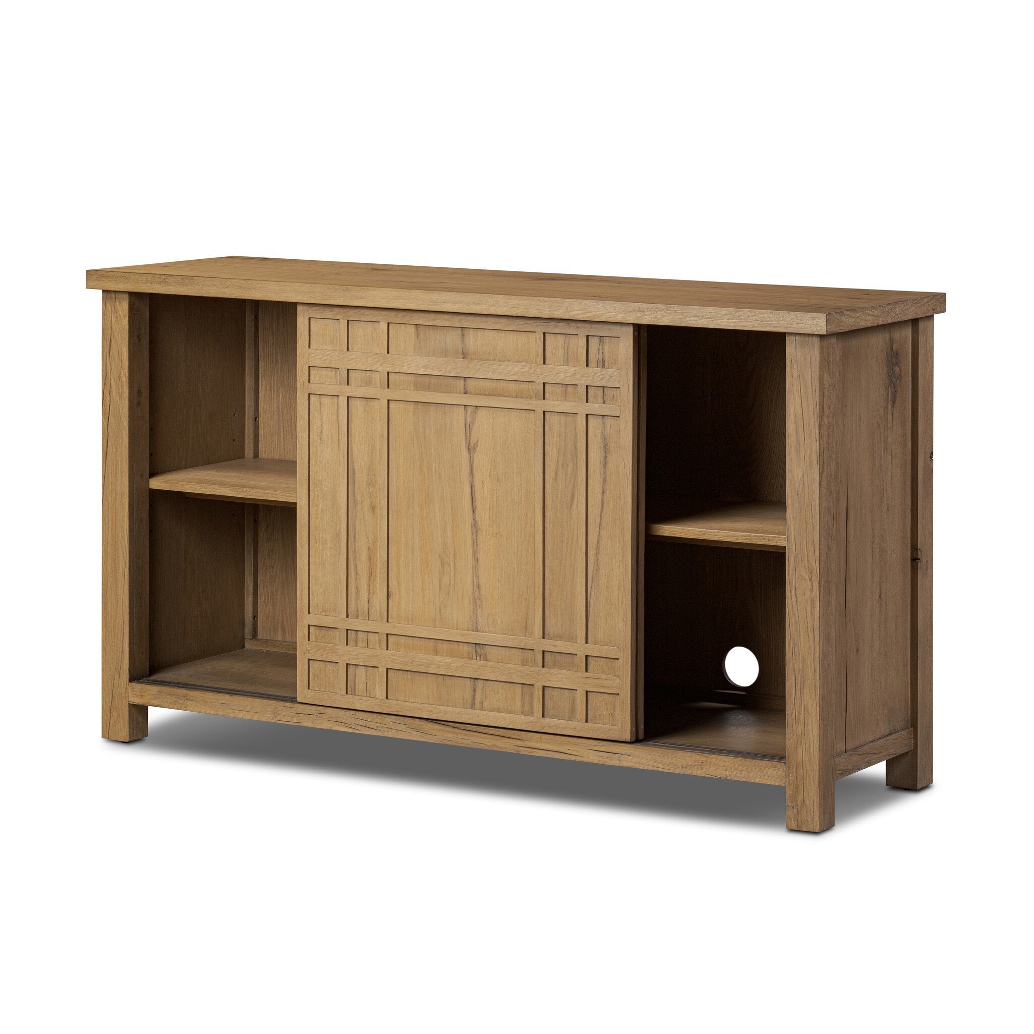 Four Hands Kashton Sideboard — Aged Smoked Oak-Aged Smoked Oak Veneer