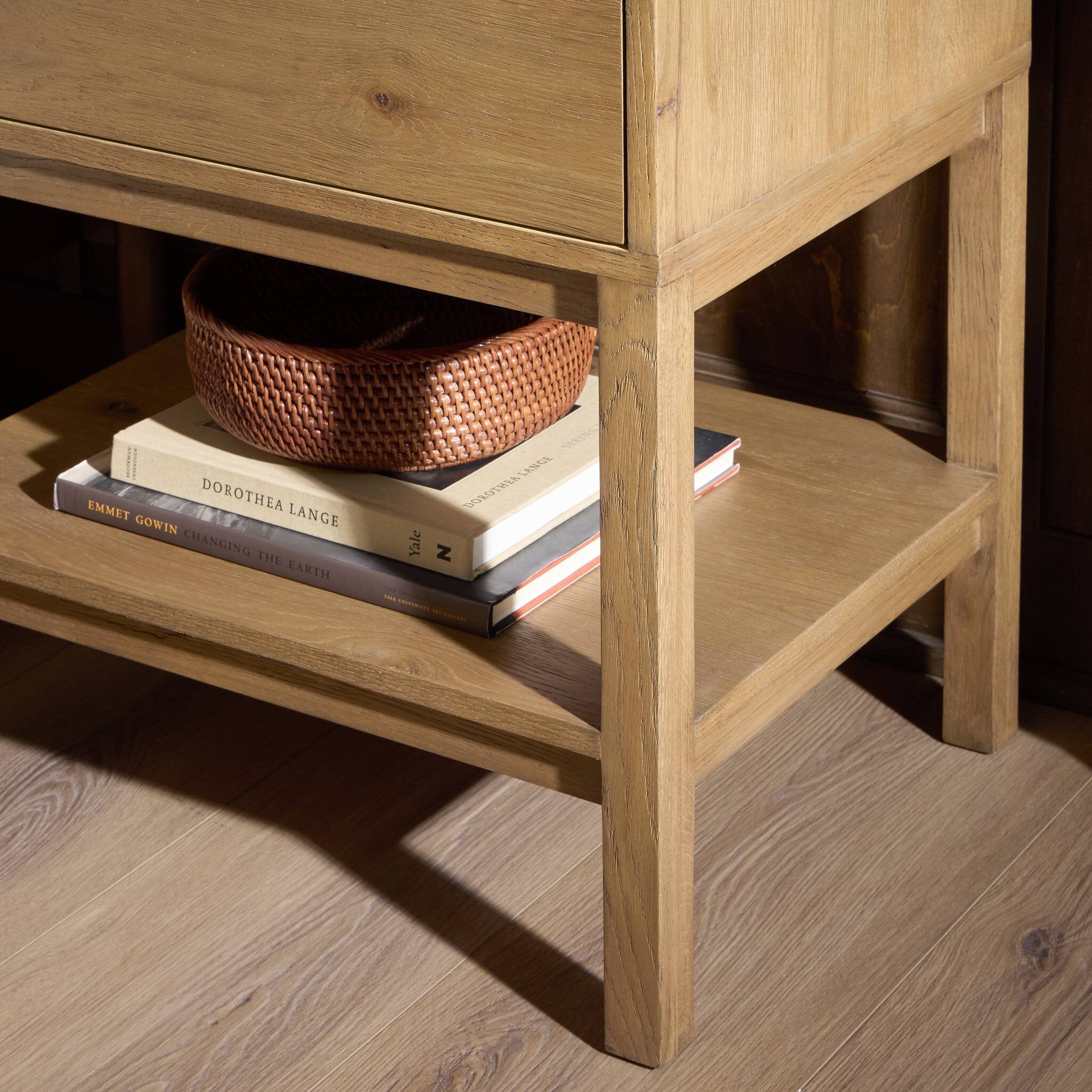 Four Hands Tula Nightstand — Worn Oak Veneer-Worn Oak-Palermo Drift