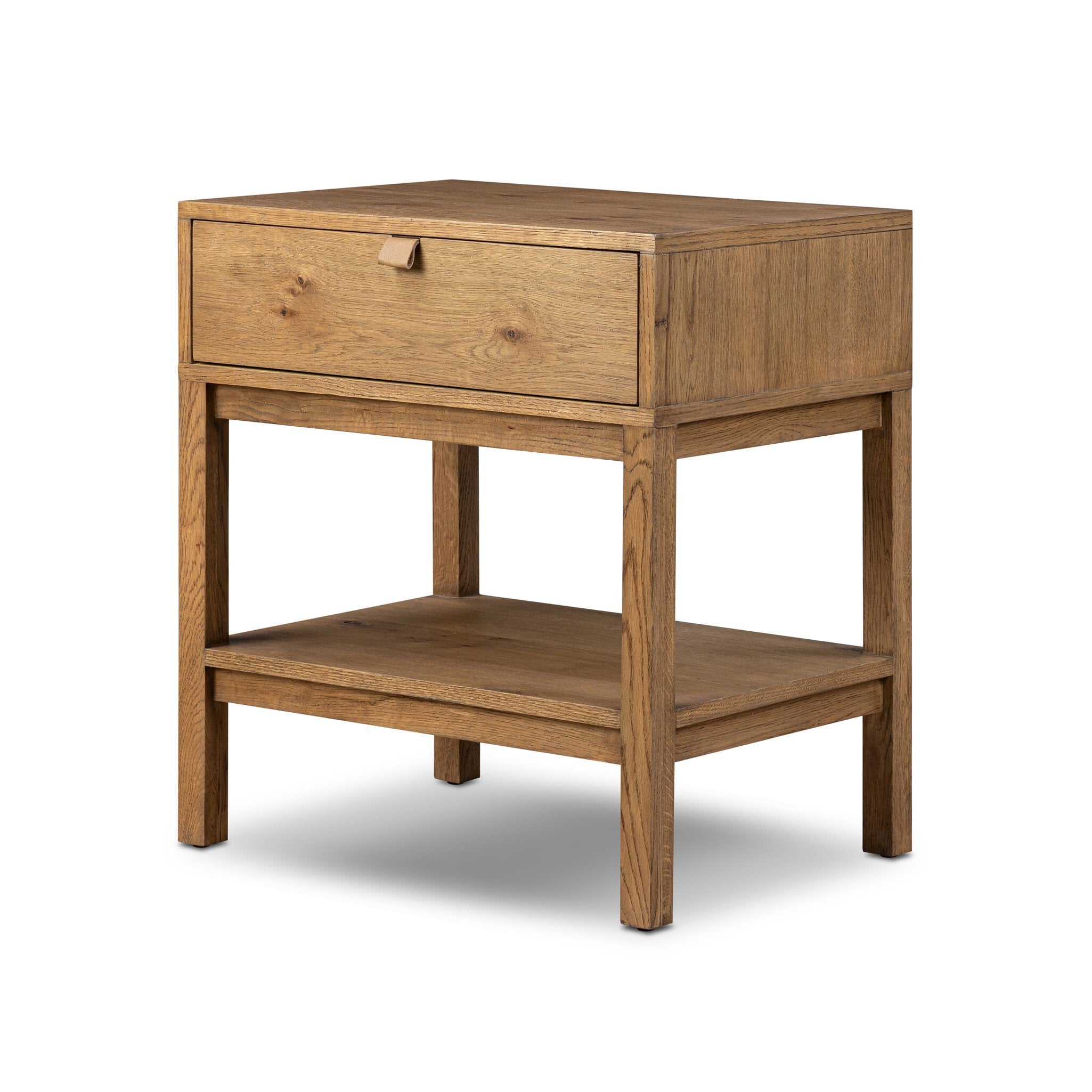 Four Hands Tula Nightstand — Worn Oak Veneer-Worn Oak-Palermo Drift