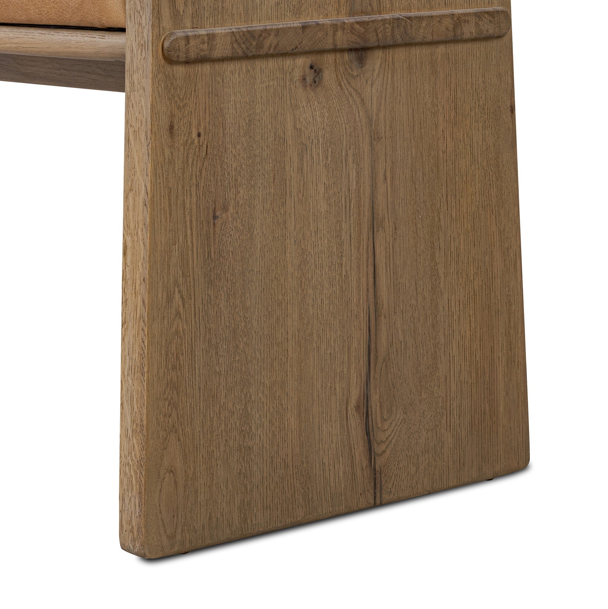 Four Hands Eros Accent Bench — Conroe Drift-Worn Oak Veneer-Worn Oak