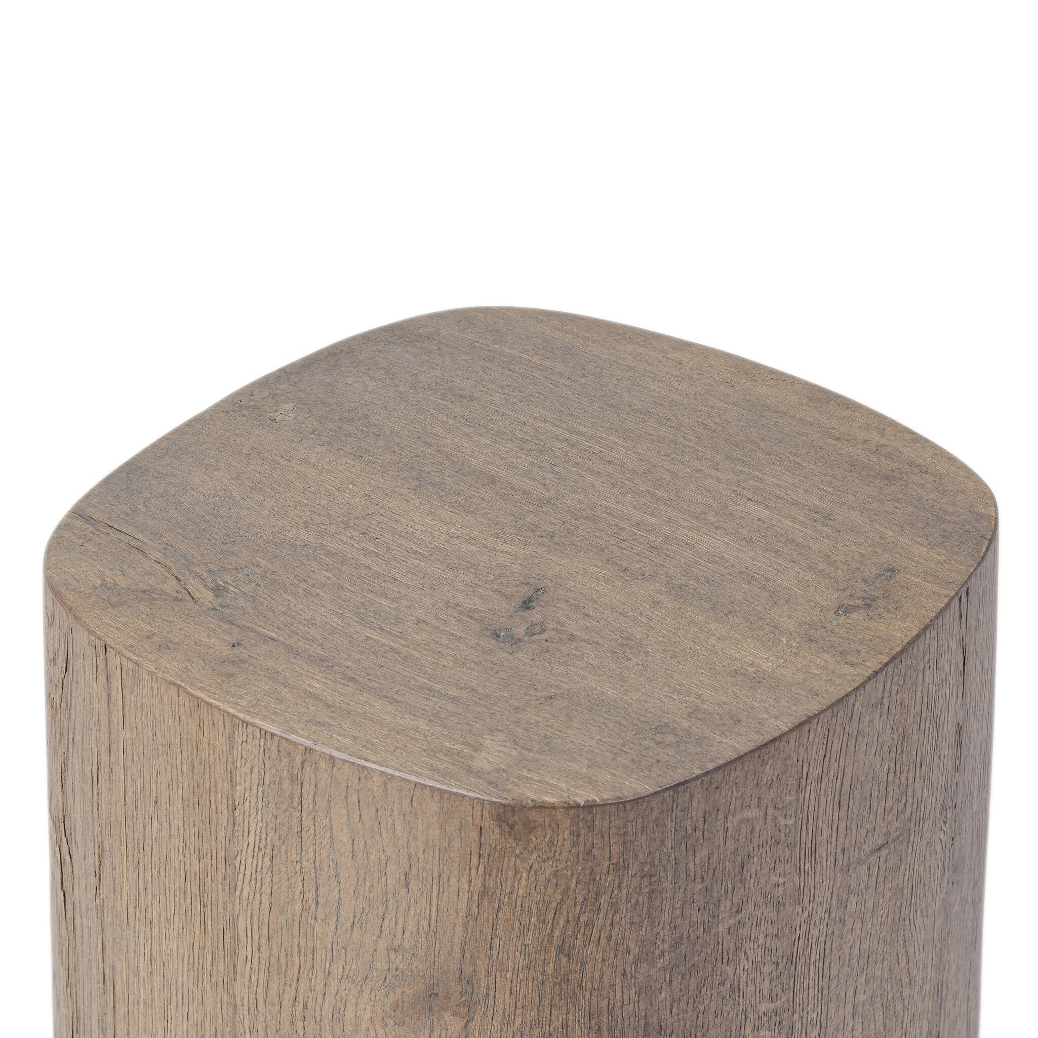Four Hands Tycho Pedestal — Brown Oak Veneer