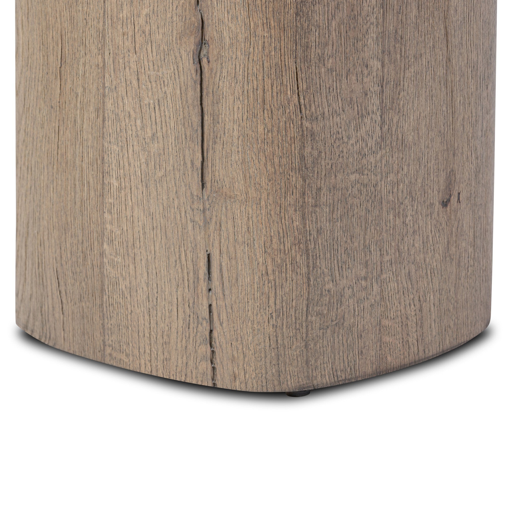 Four Hands Tycho Pedestal — Brown Oak Veneer