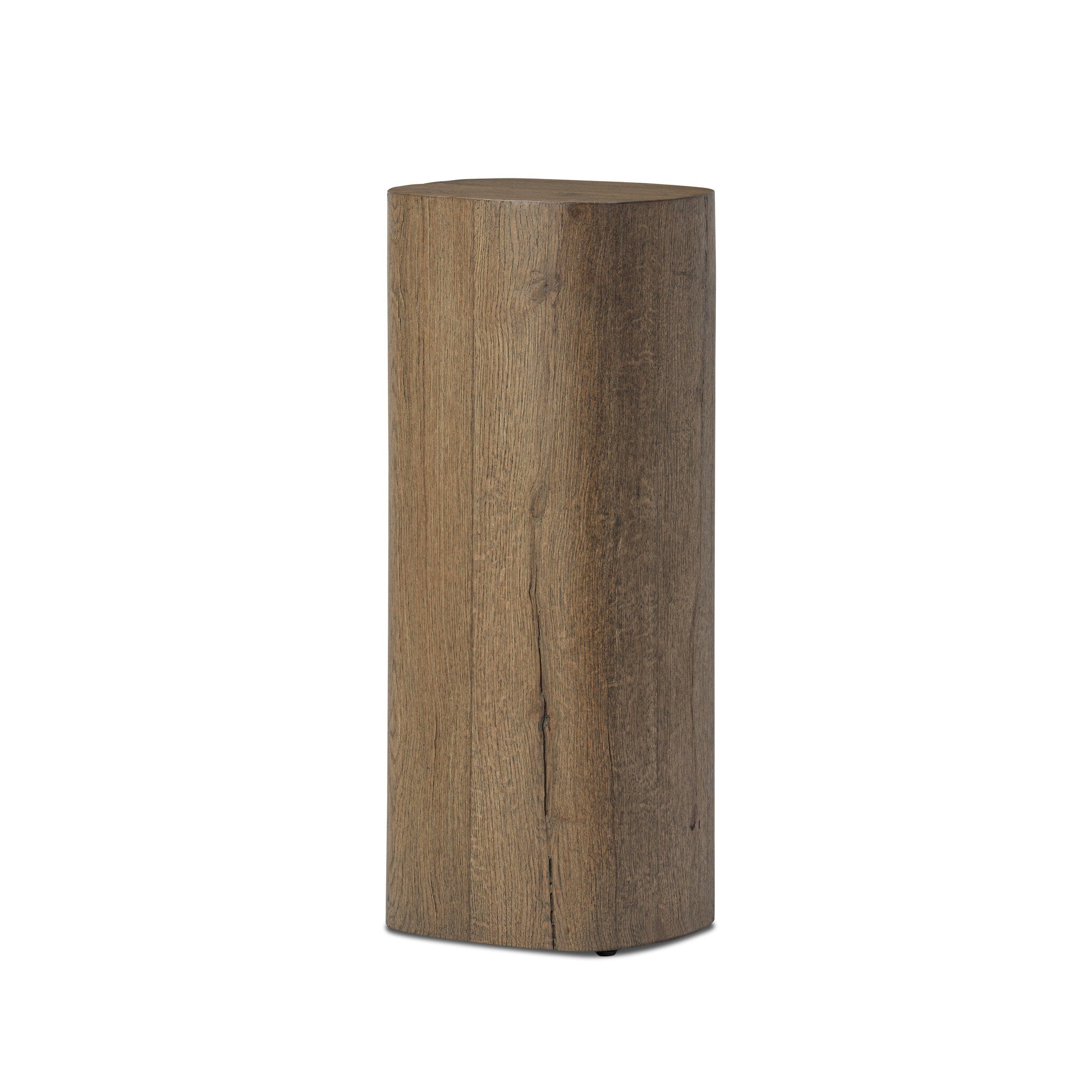 Four Hands Tycho Pedestal — Brown Oak Veneer