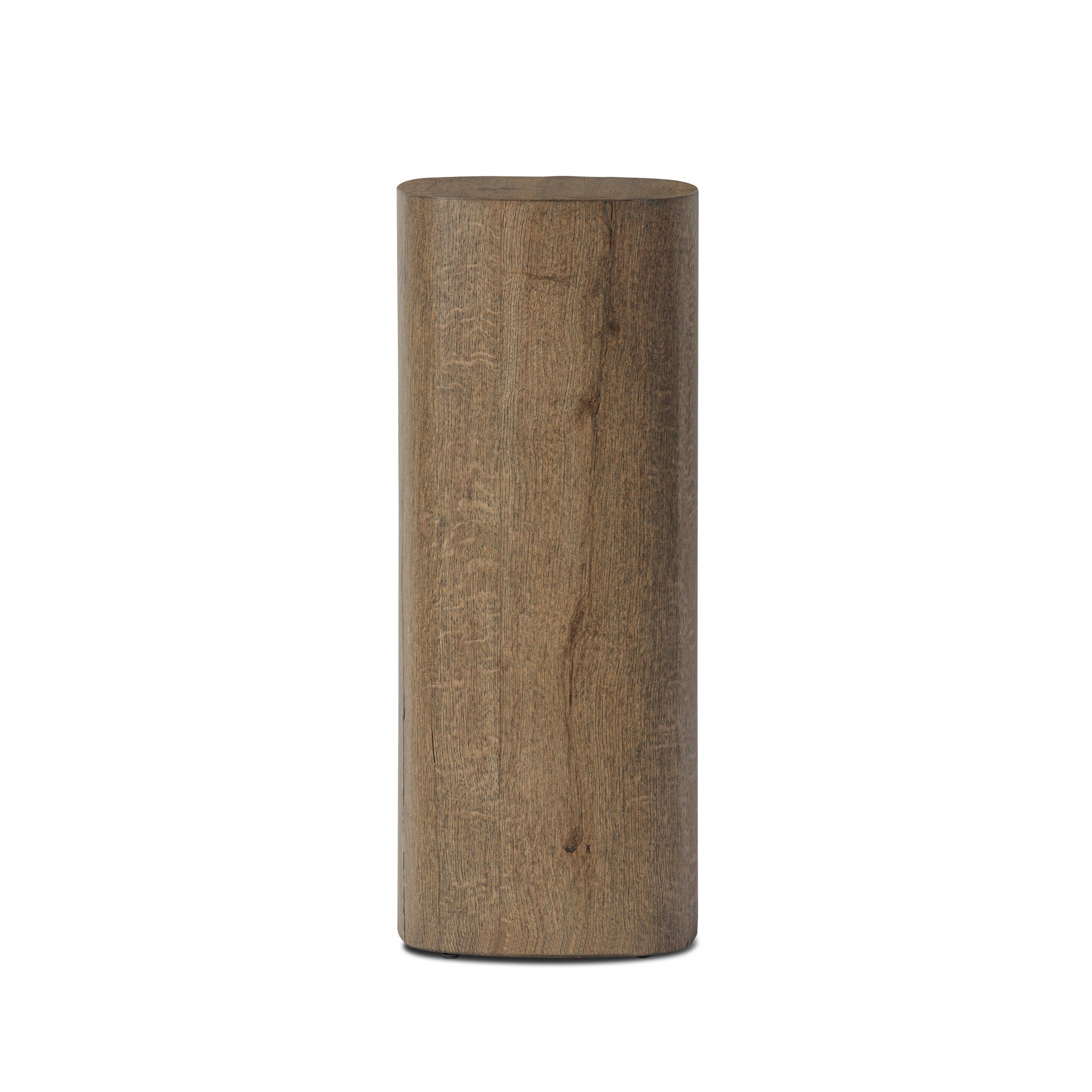 Four Hands Tycho Pedestal — Brown Oak Veneer