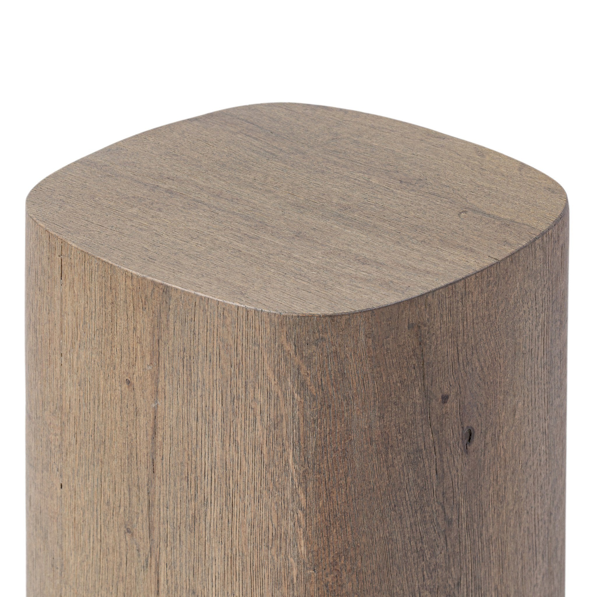 Four Hands Tycho Pedestal — Brown Oak Veneer