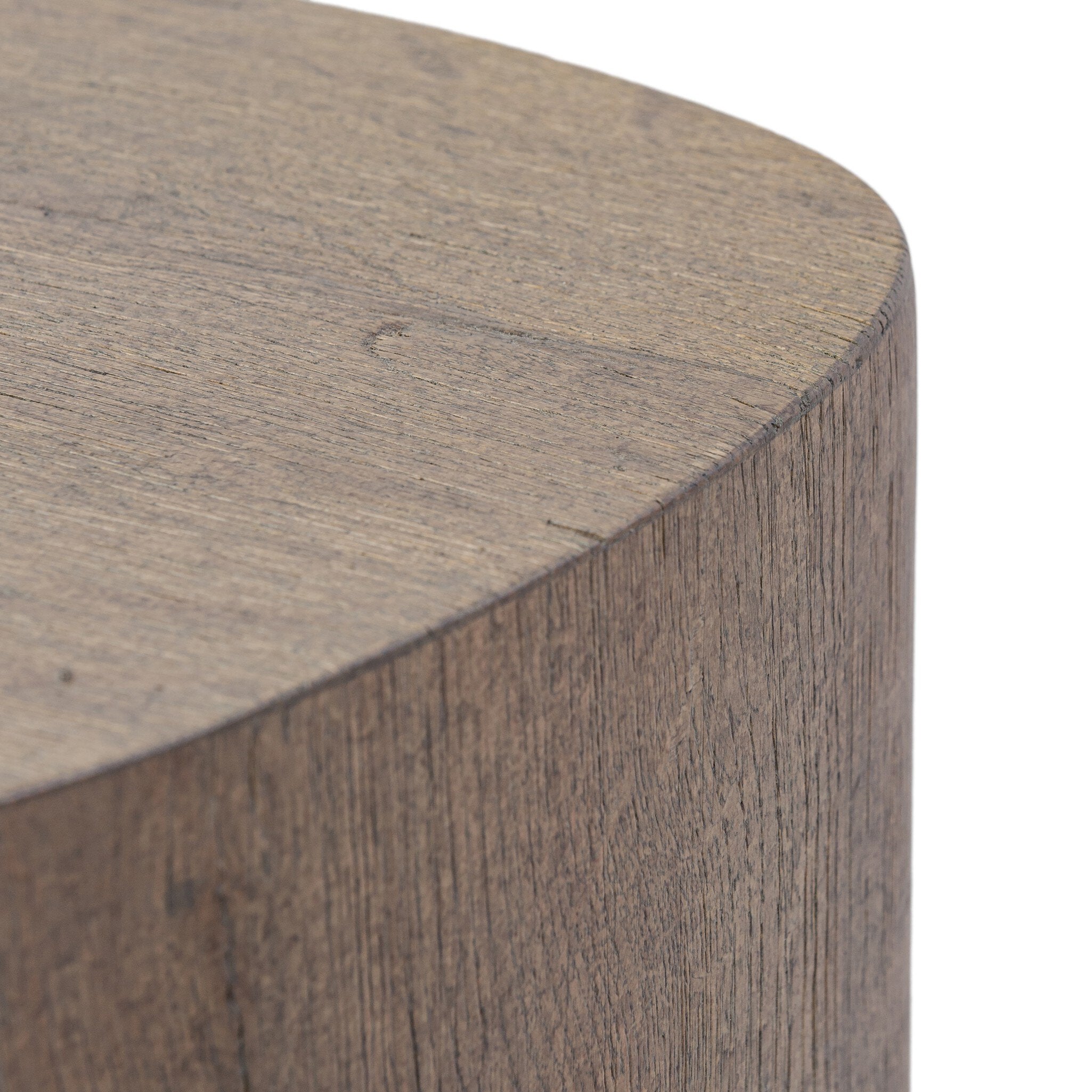 Four Hands Tycho Pedestal — Brown Oak Veneer