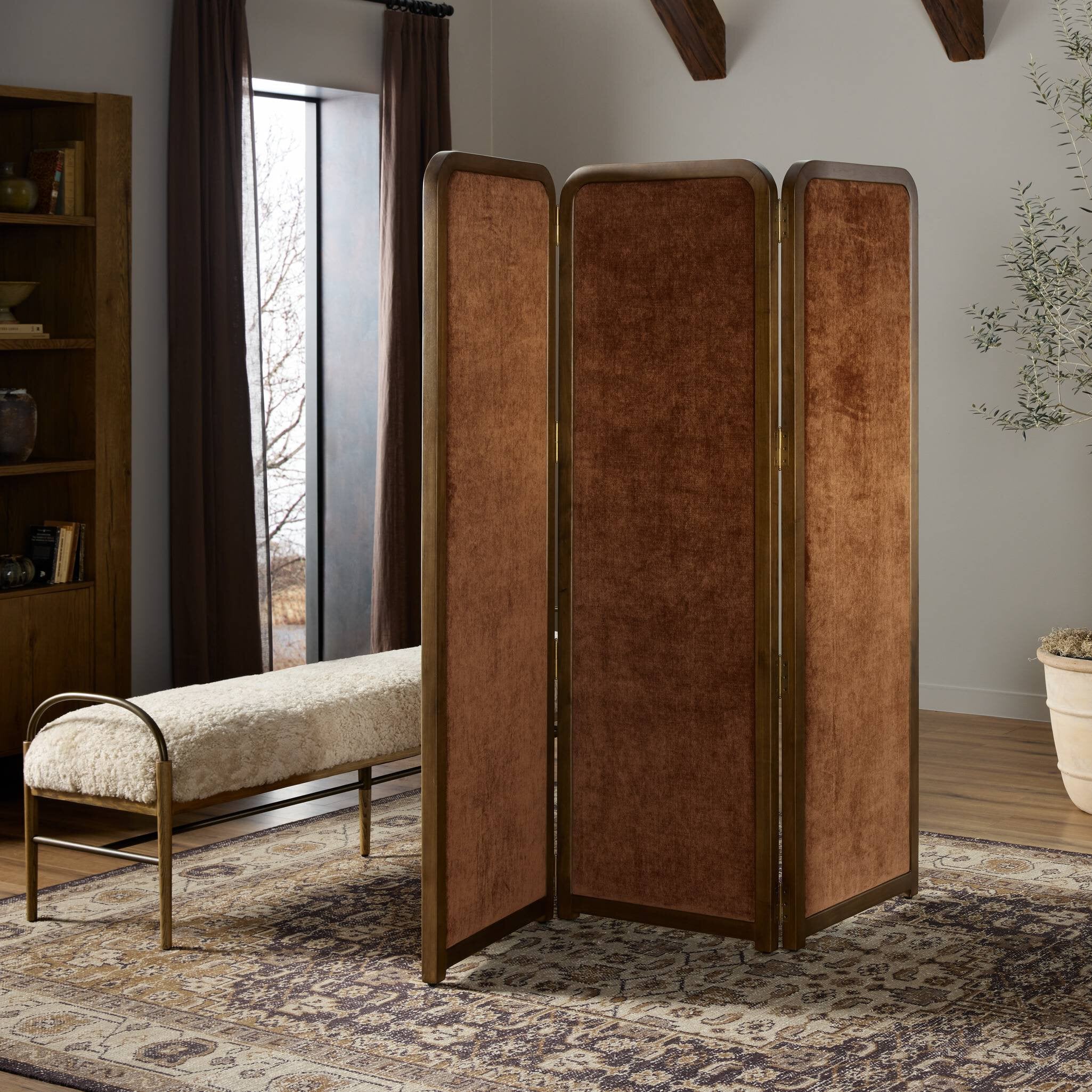 Four Hands Duane Room Divider — Altair Sienna-Vintage Parawood