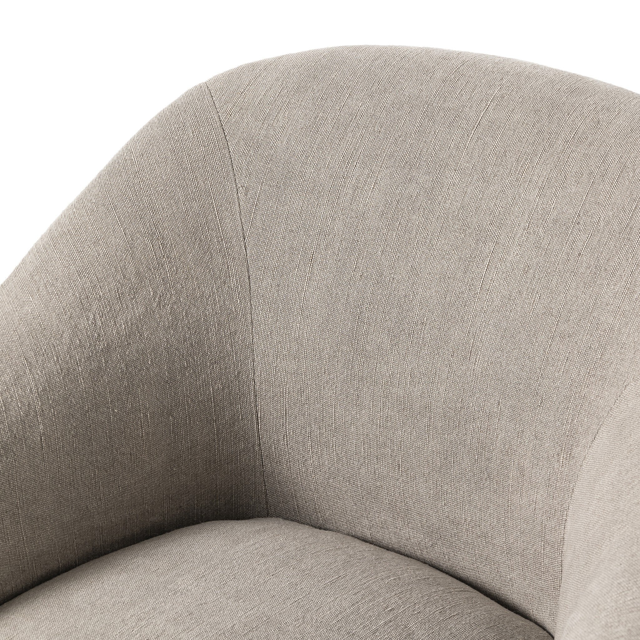 Four Hands Cove Dining Chair With Casters — Heather Twill Stone