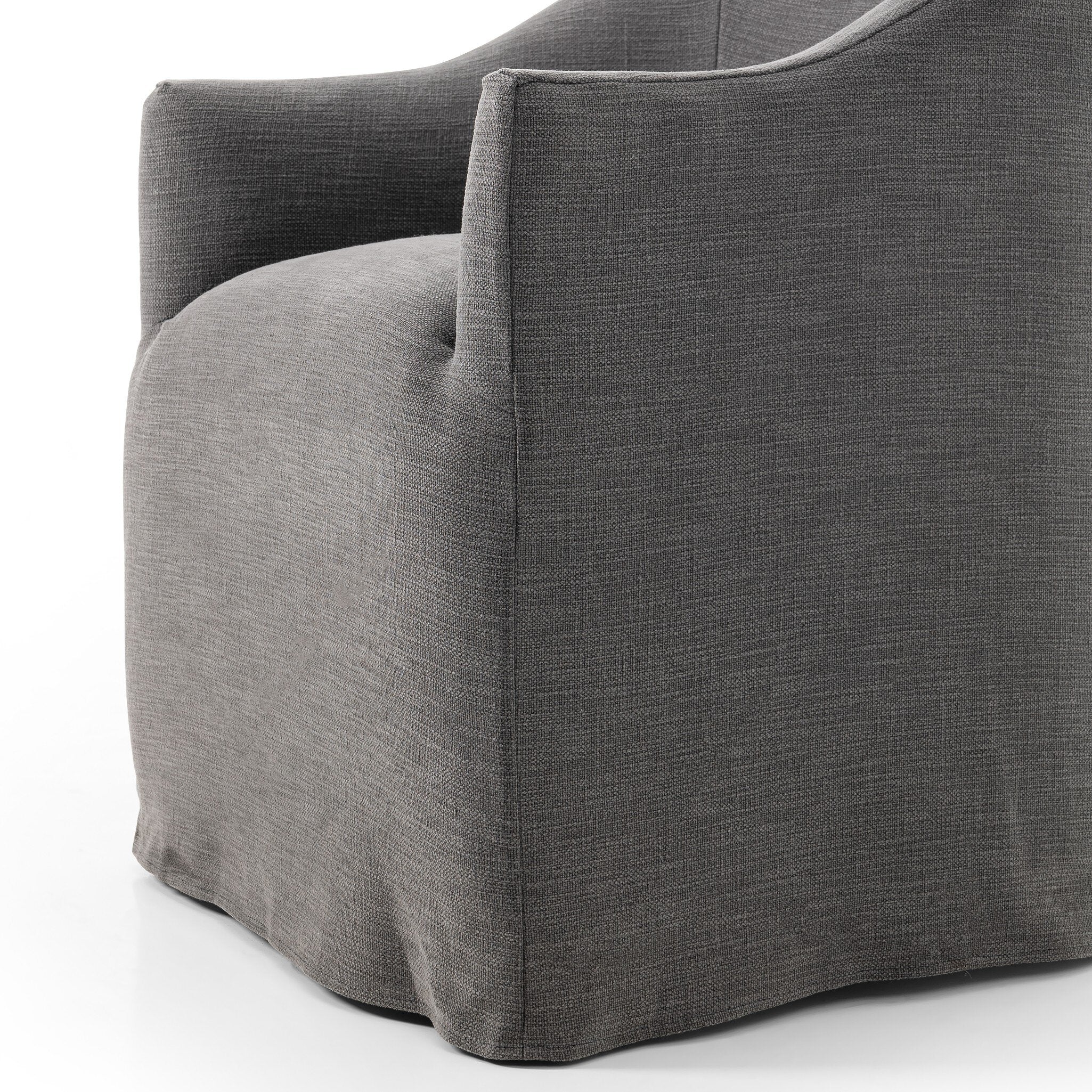 Four Hands Cove Dining Chair With Casters — Bergamo Charcoal