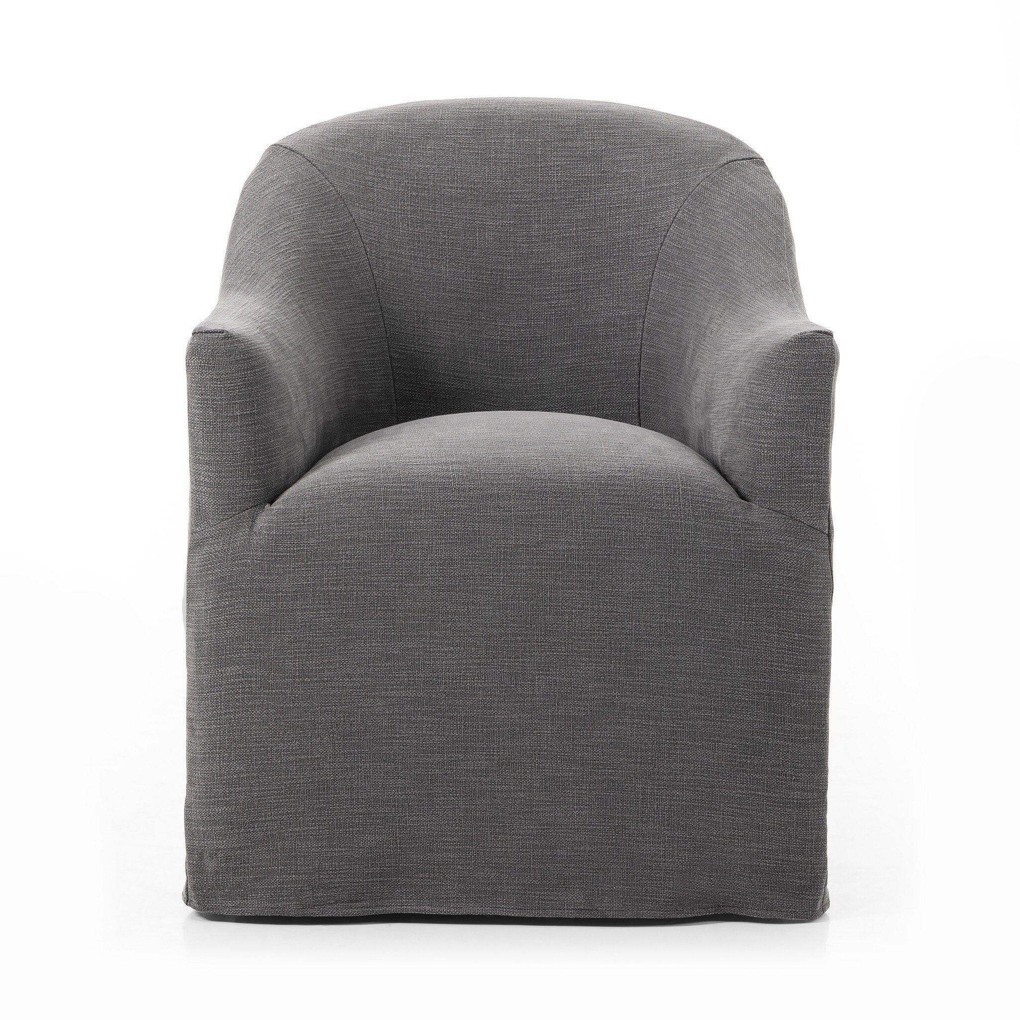 Four Hands Cove Dining Chair With Casters — Bergamo Charcoal