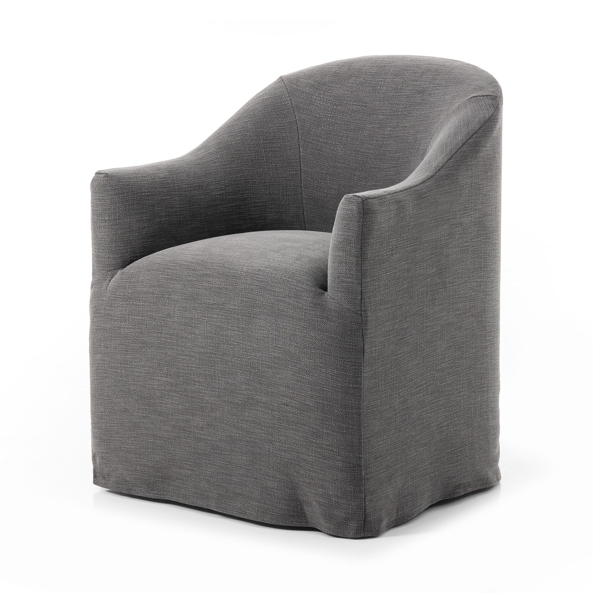 Four Hands Cove Dining Chair With Casters — Bergamo Charcoal