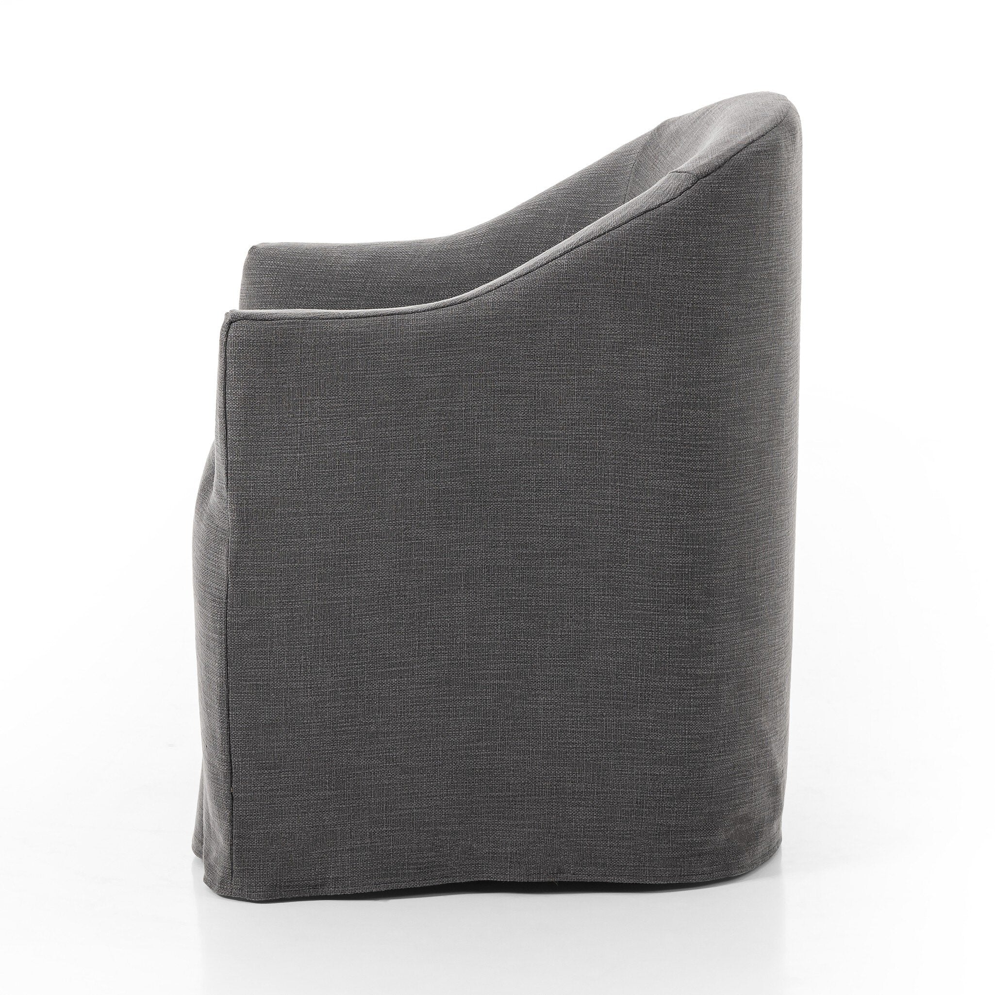 Four Hands Cove Dining Chair With Casters — Bergamo Charcoal