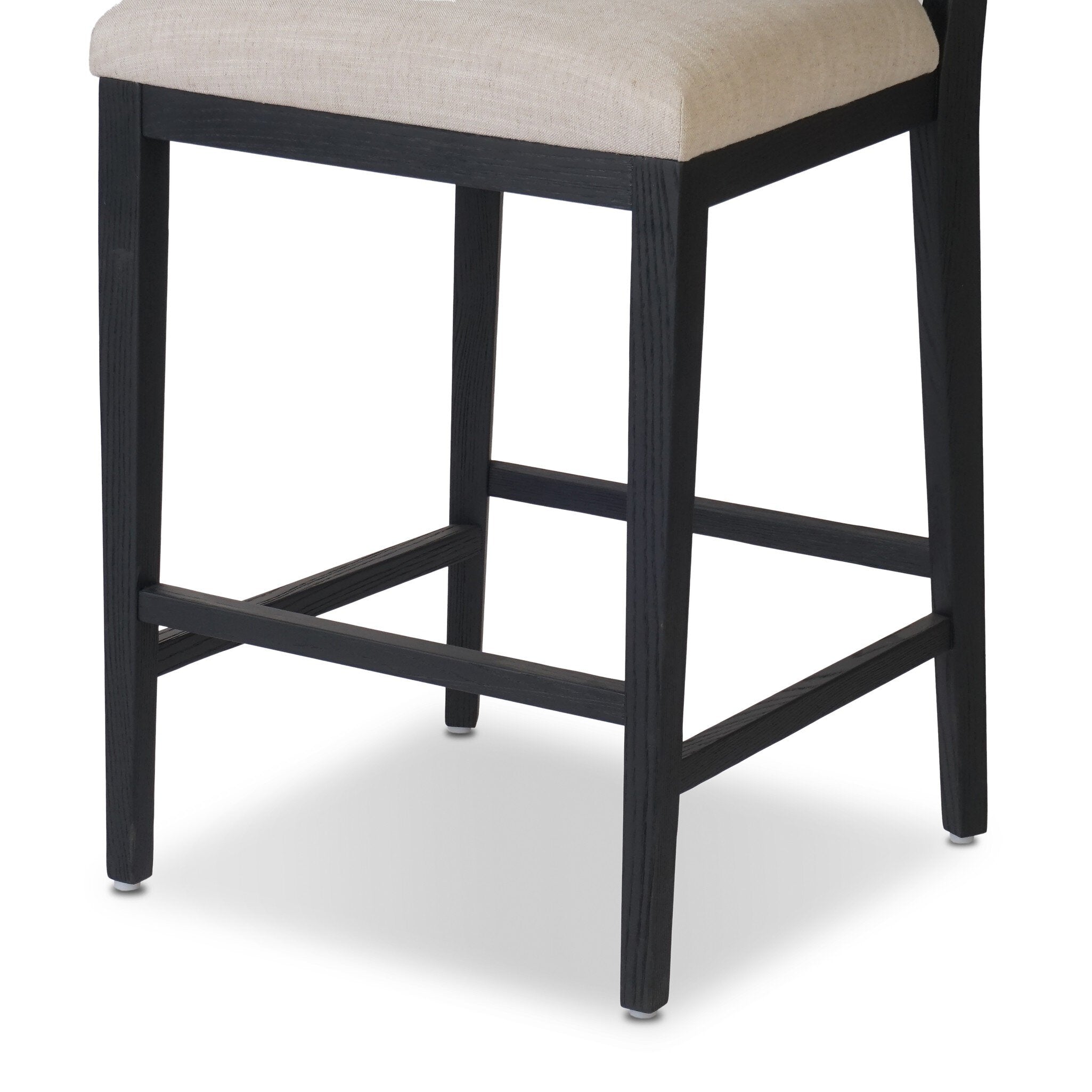 Four Hands Tullio Counter Stool — Savoy Parchment-Black Ash-Counter