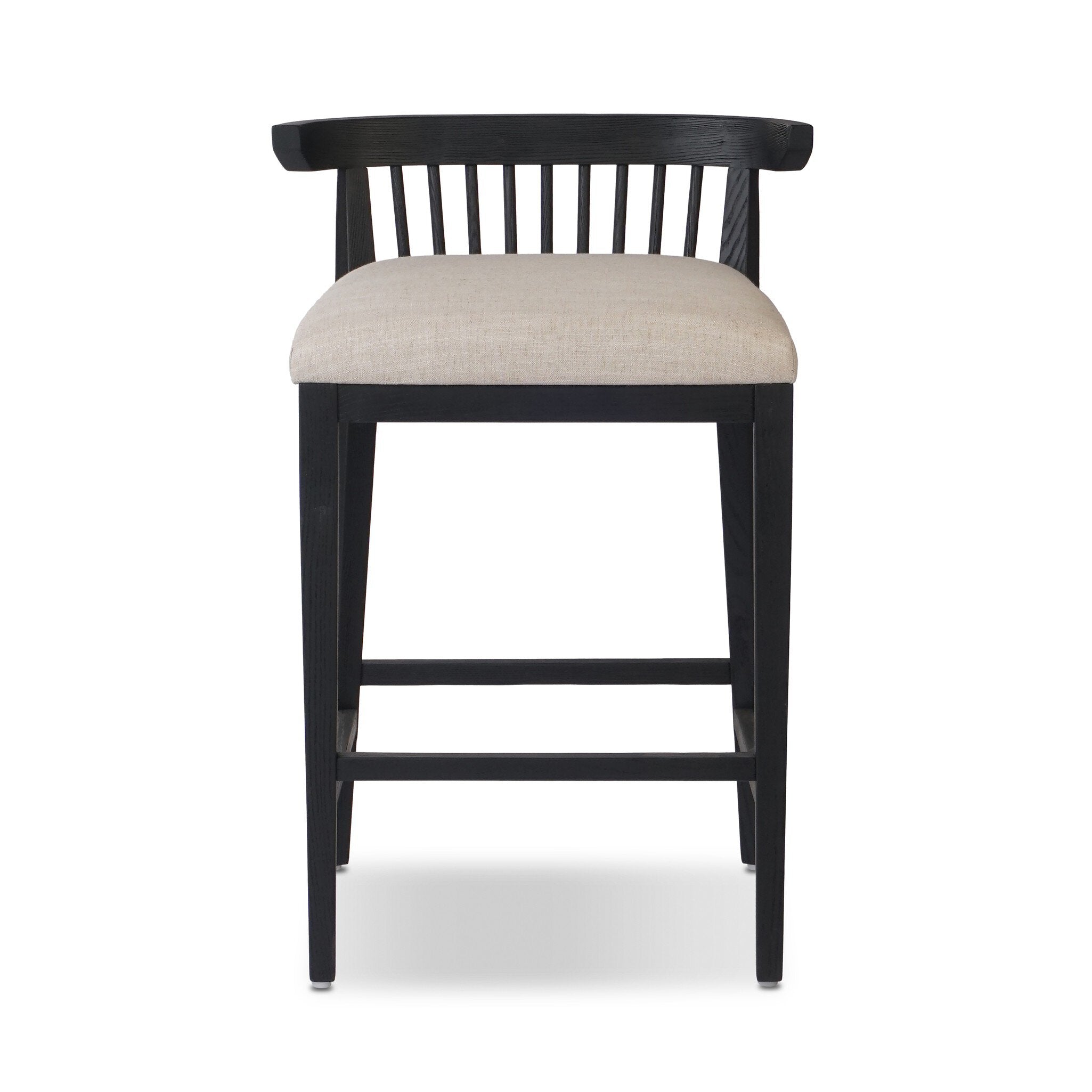 Four Hands Tullio Counter Stool — Savoy Parchment-Black Ash-Counter