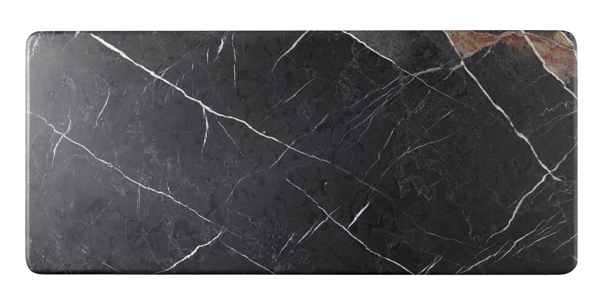 Four Hands Tatum Desk — Walnut Natural-Black Marble-Black Steel