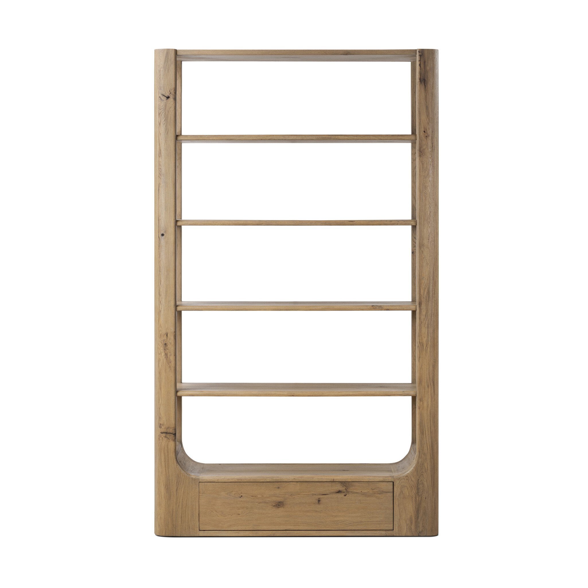 Four Hands Lloyd Bookcase — Aged Natural Oak-Aged Natural Oak Veneer