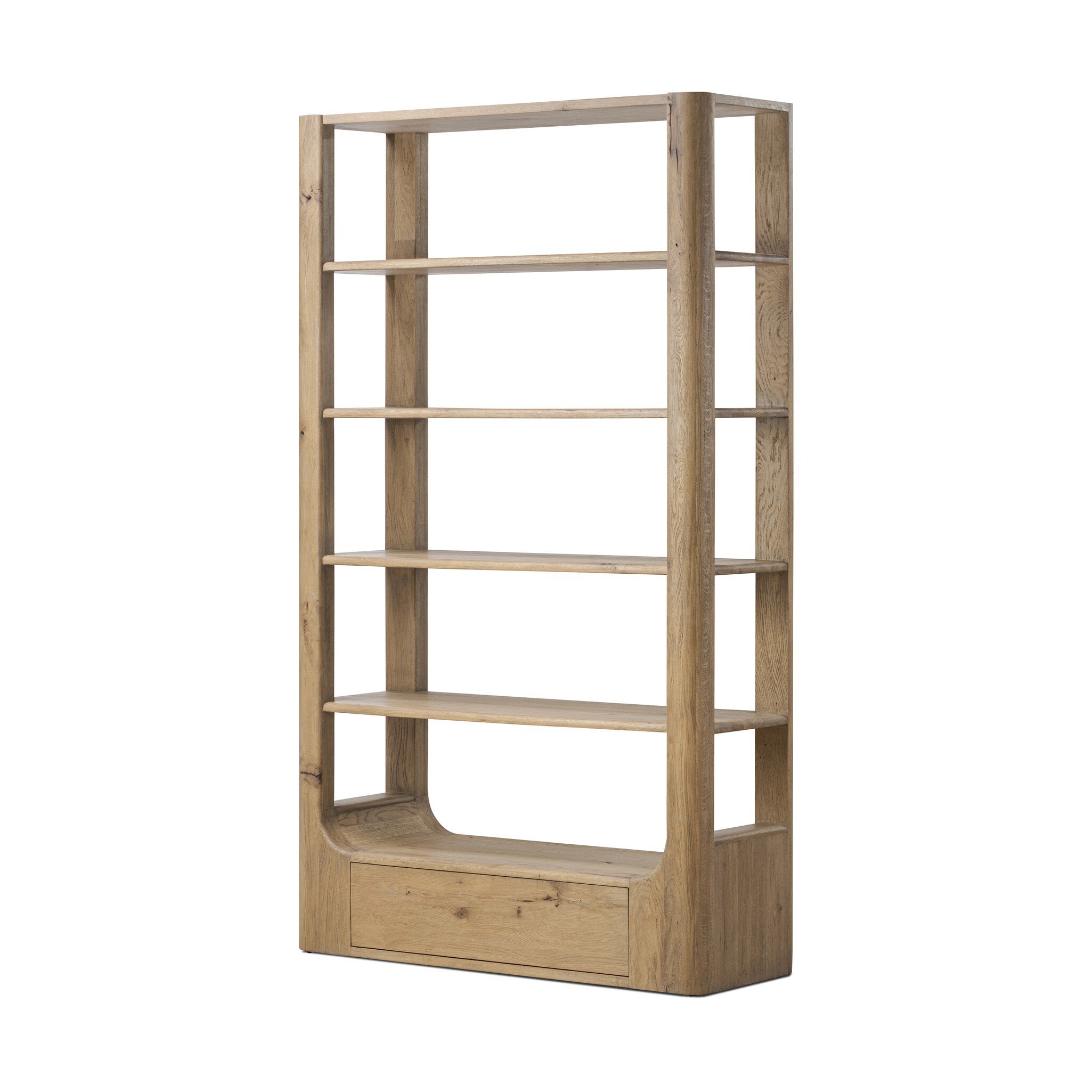 Four Hands Lloyd Bookcase — Aged Natural Oak-Aged Natural Oak Veneer