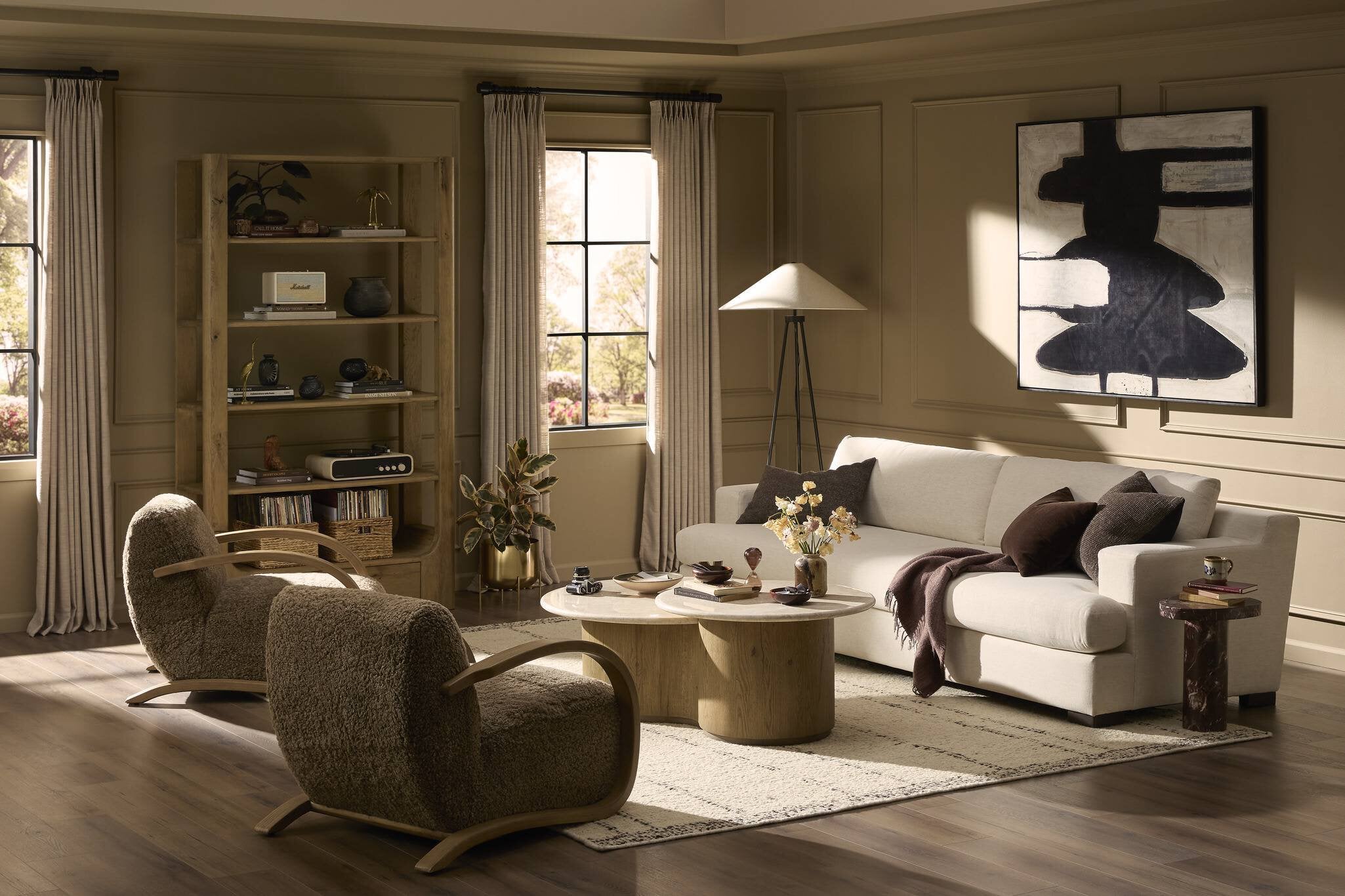 Four Hands Lloyd Bookcase — Aged Natural Oak-Aged Natural Oak Veneer