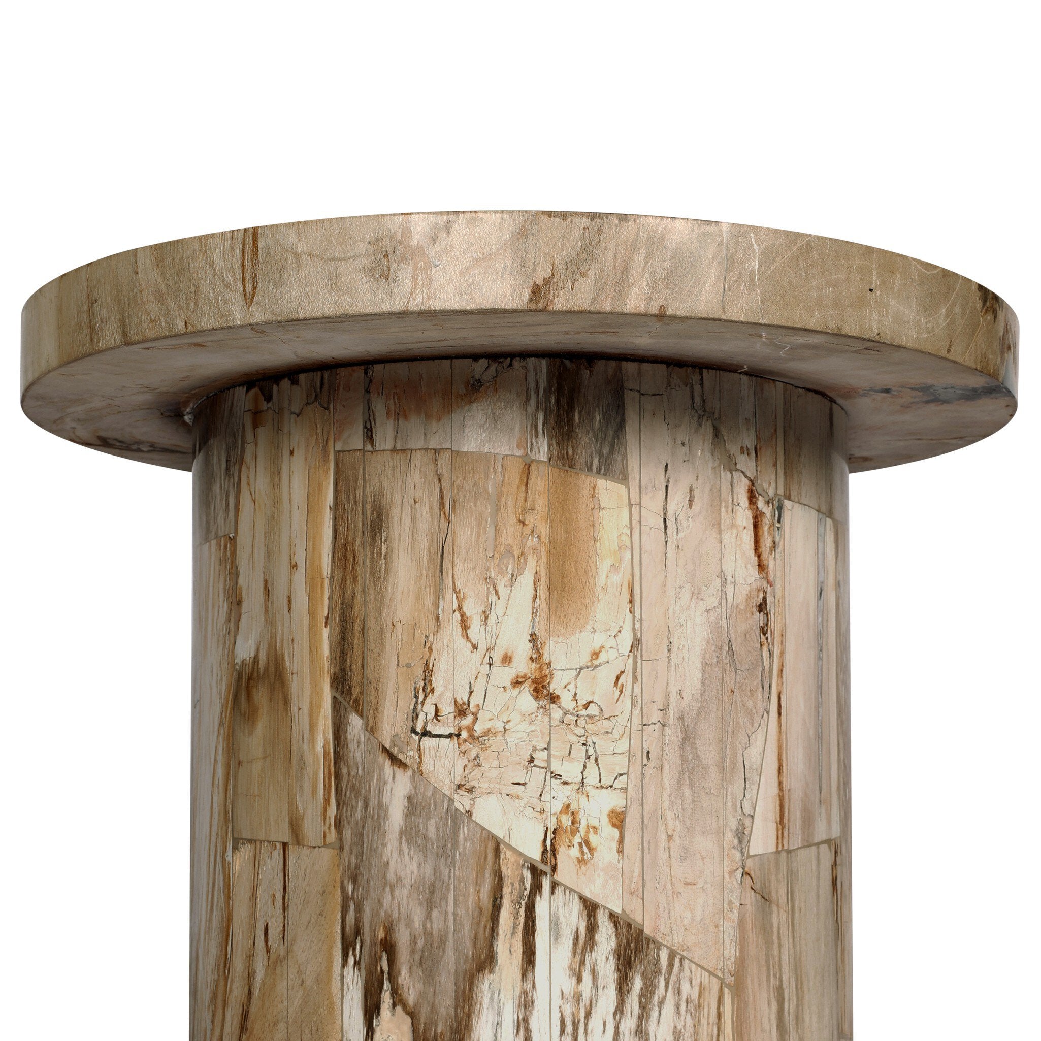 Four Hands Aida End Table — Light Petrified Wood
