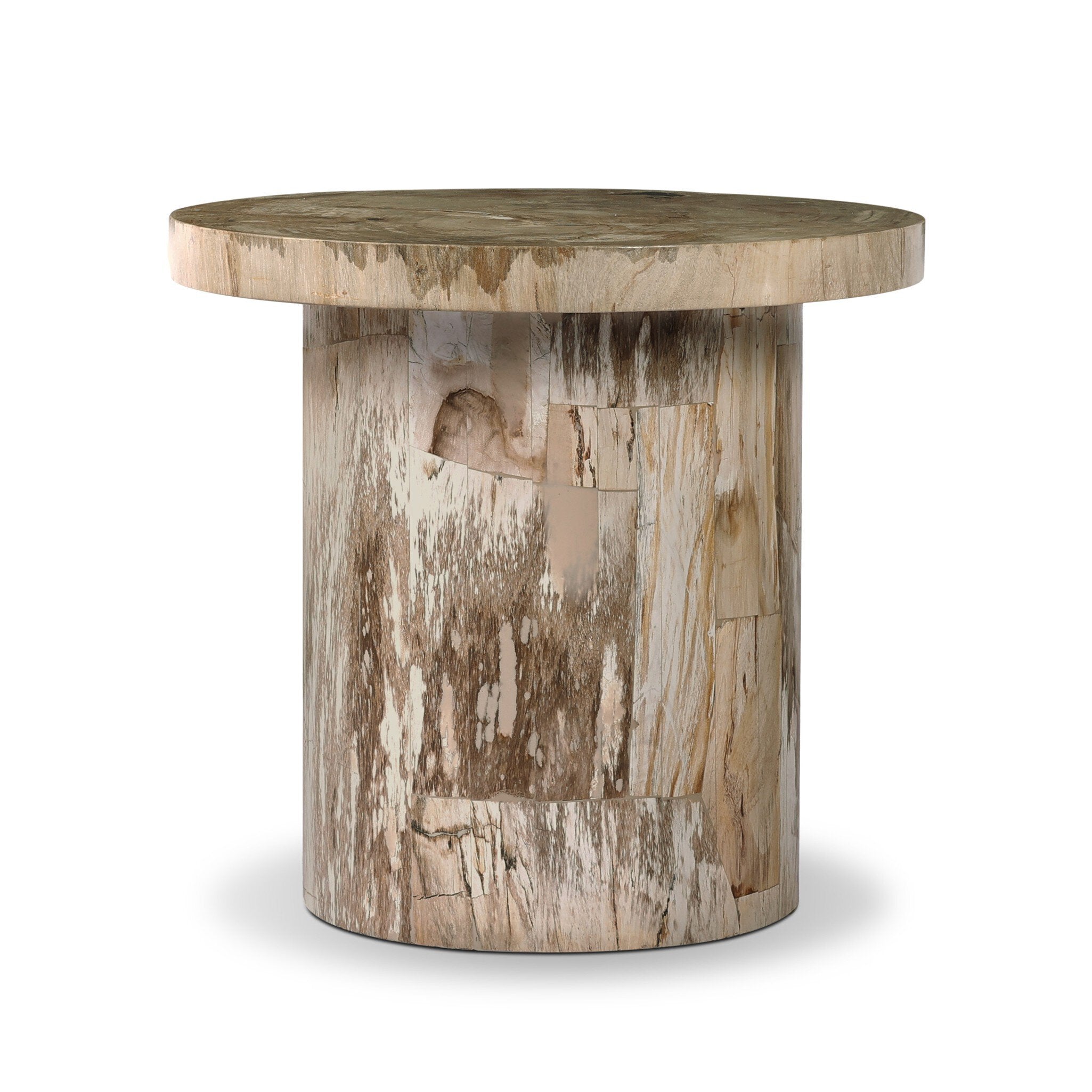 Four Hands Aida End Table — Light Petrified Wood