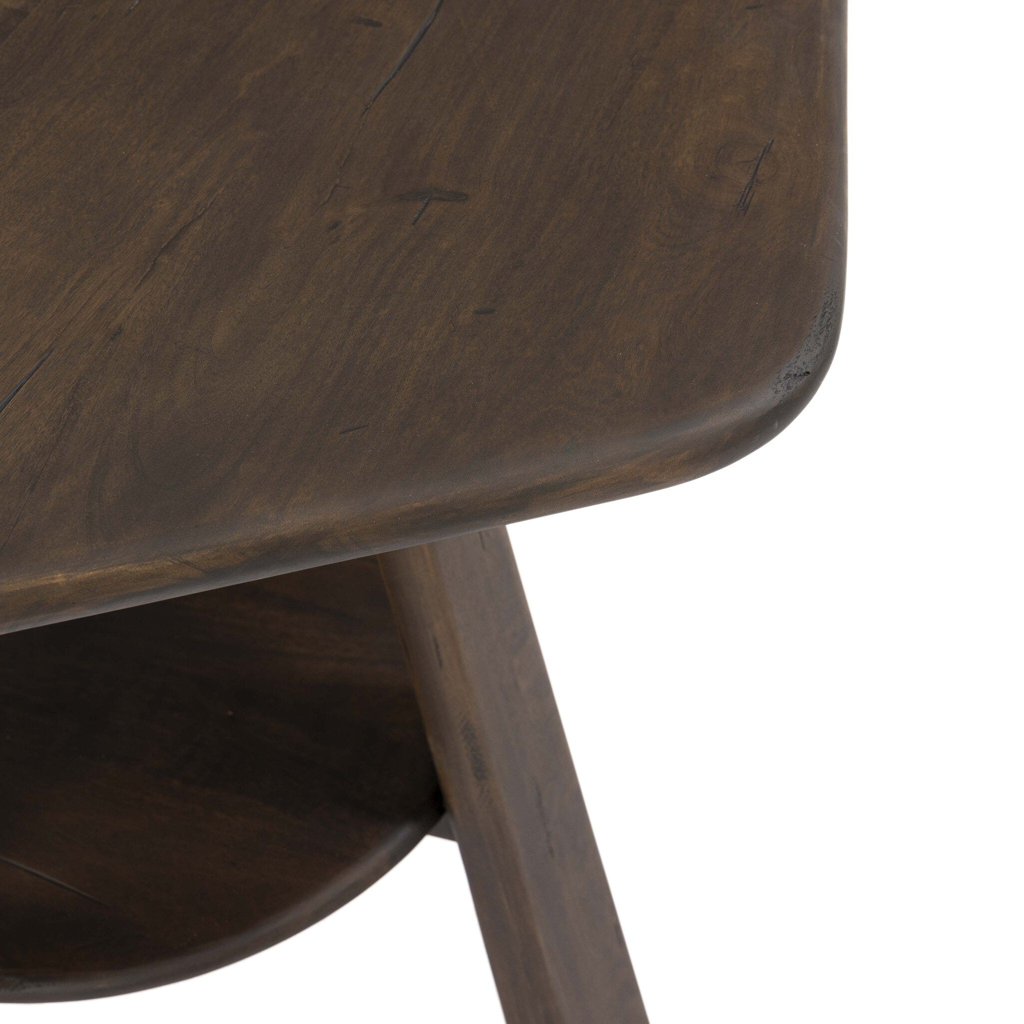 Four Hands Brennon End Table — Aged Belgium Bleach