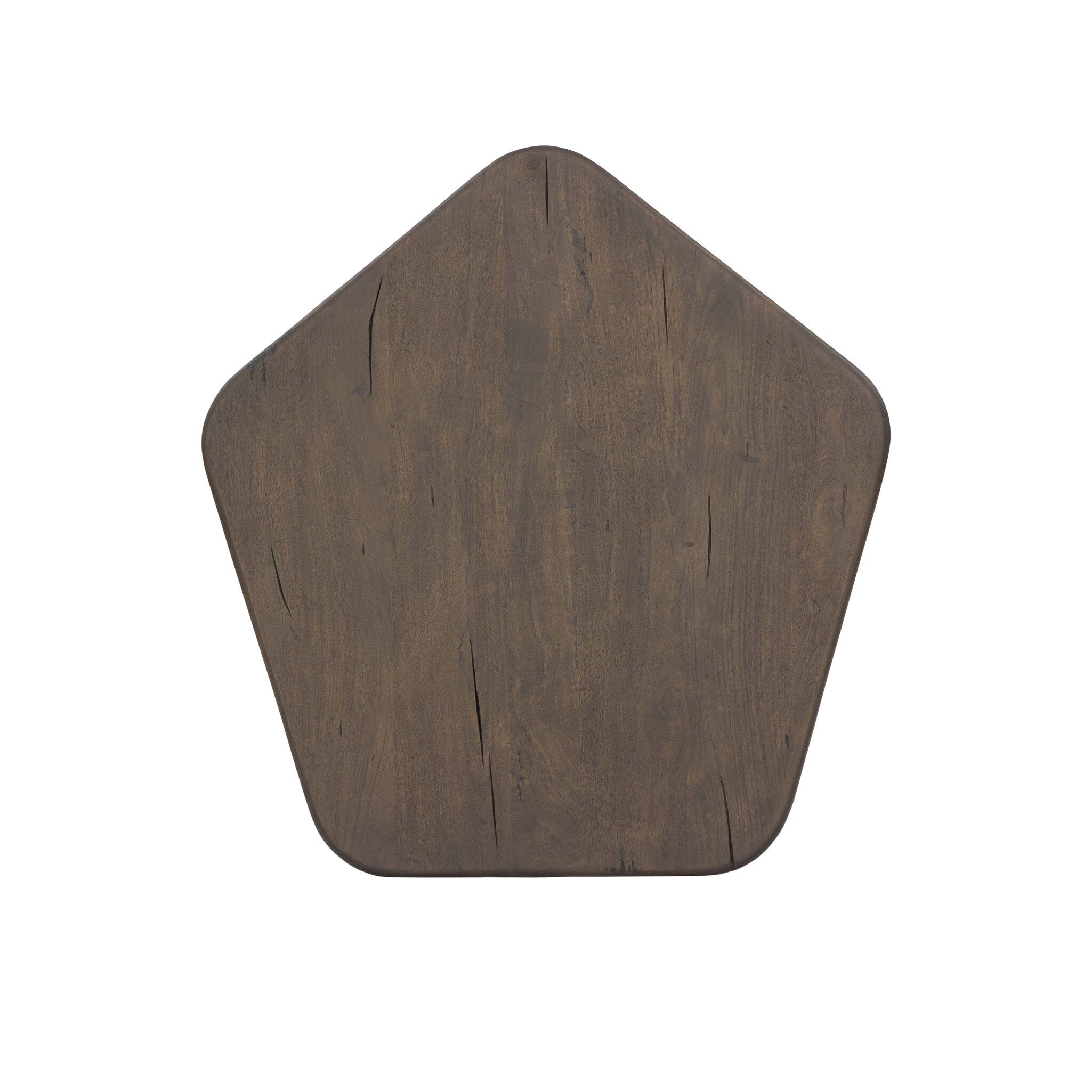 Four Hands Brennon End Table — Aged Belgium Bleach