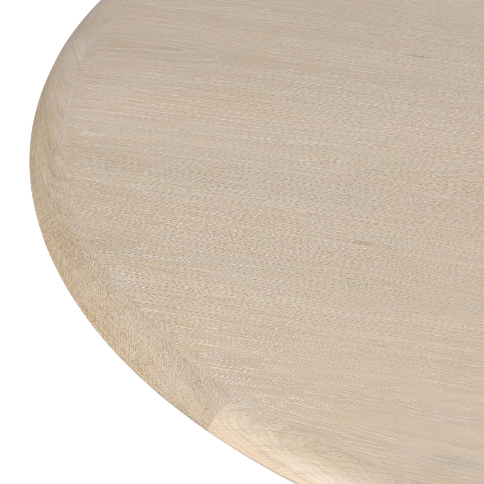 Four Hands Rosenell Round Coffee Table — Natural Oak Veneer-Natural Oak Solid-Natural Paper Cord