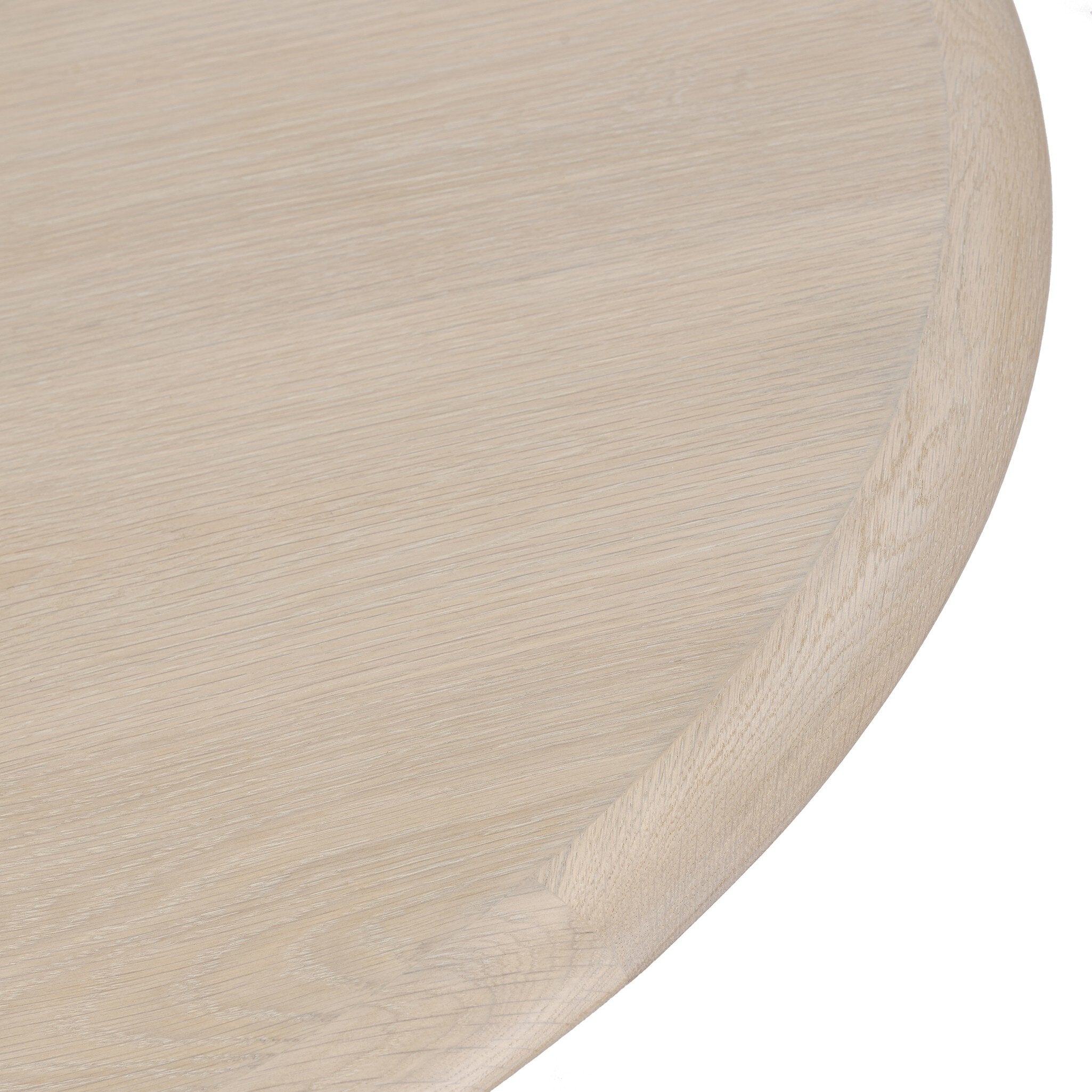 Four Hands Rosenell Round Coffee Table — Natural Oak Veneer-Natural Oak Solid-Natural Paper Cord