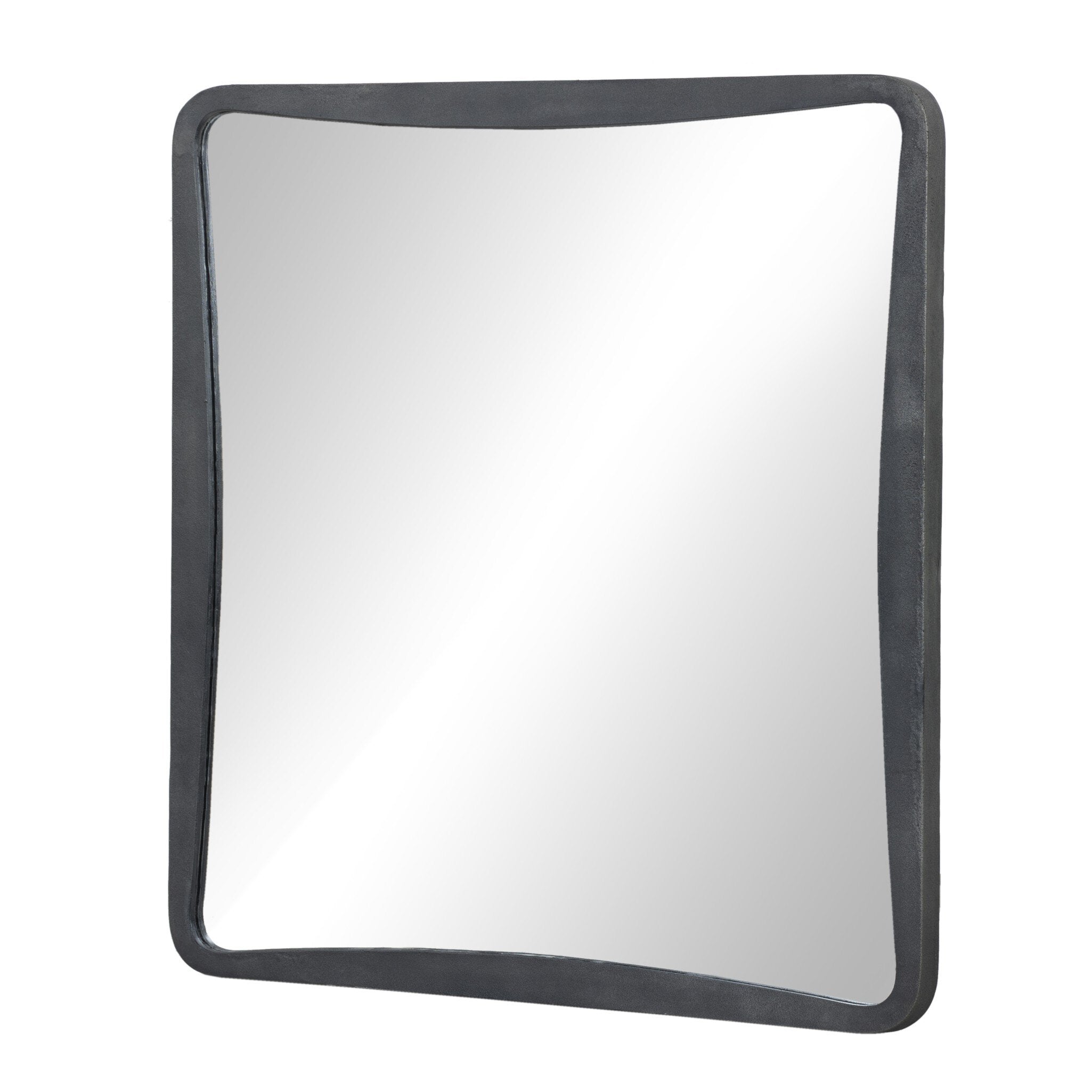Four Hands Regis Wall Mirror — Hammered Grey-Mirror