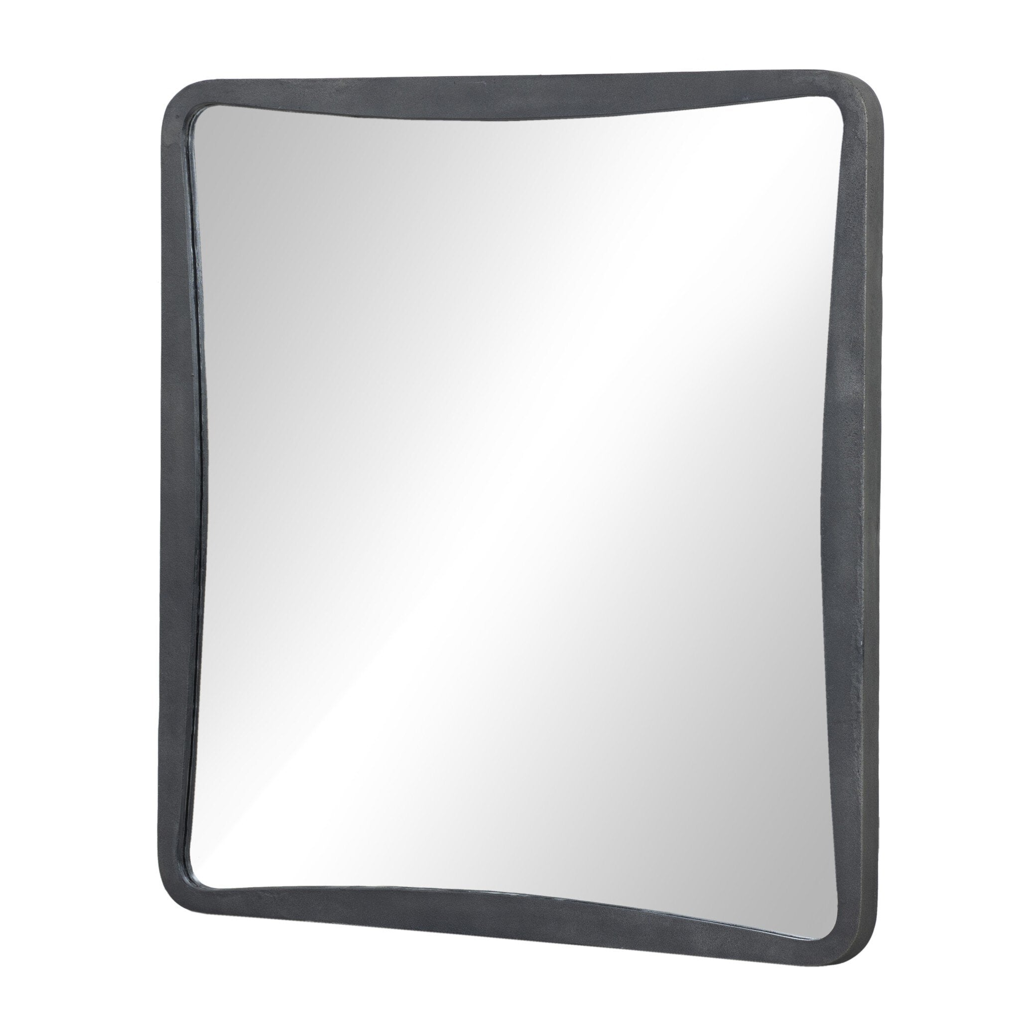Four Hands Regis Wall Mirror — Hammered Grey-Mirror