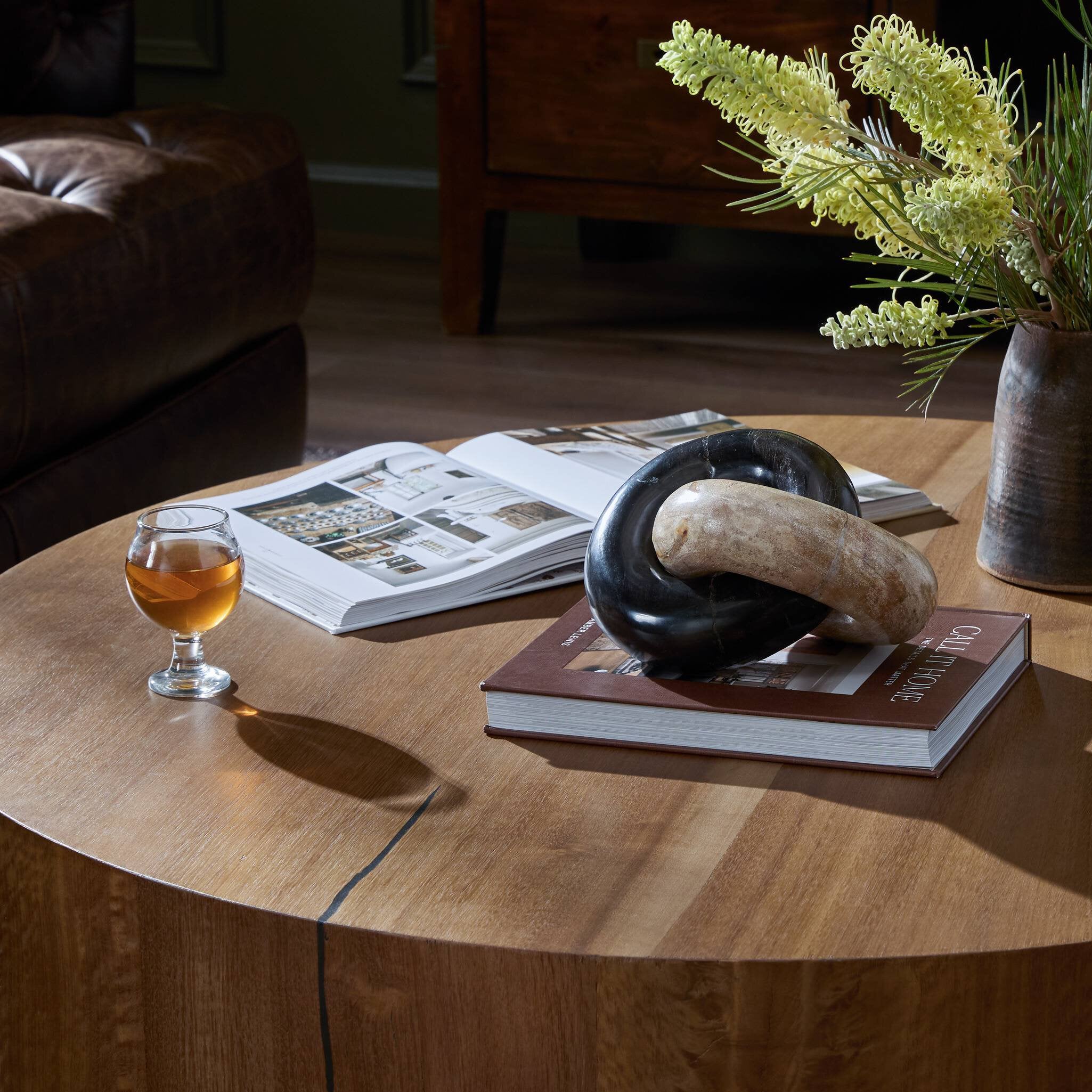 Four Hands Petrified Wood Knot — Dark Petrified Wood-Light Petrified Wood