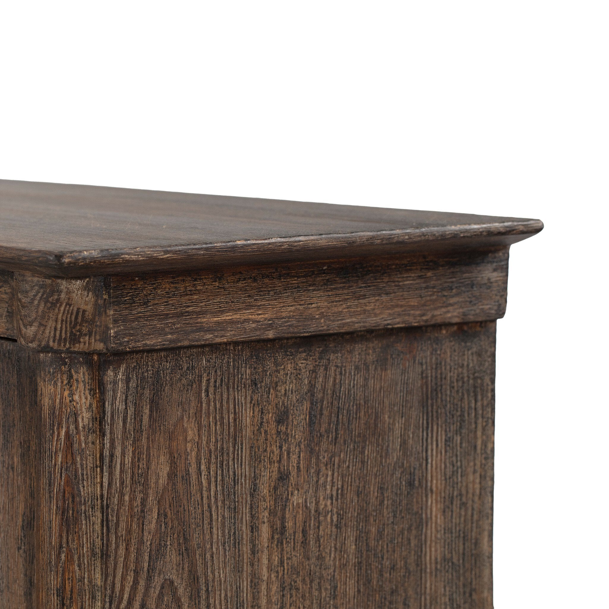 Four Hands Alcott Cabinet — Distressed Cocoa Pine-Distressed Cocoa Pine Veneer-Aged Iron