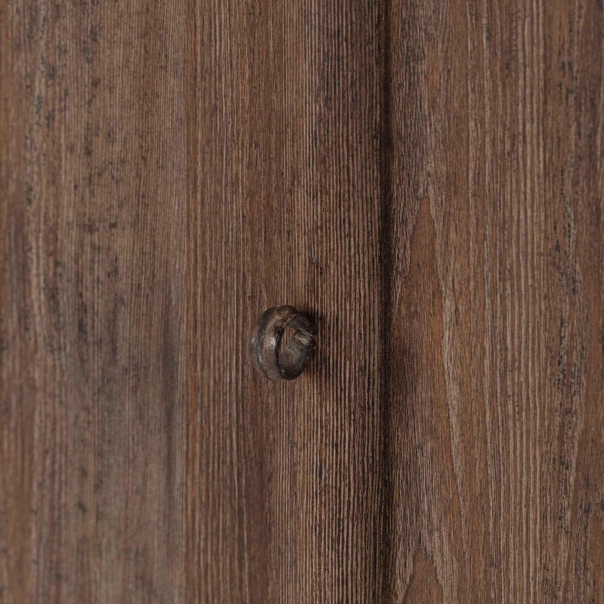 Four Hands Alcott Cabinet — Distressed Cocoa Pine-Distressed Cocoa Pine Veneer-Aged Iron