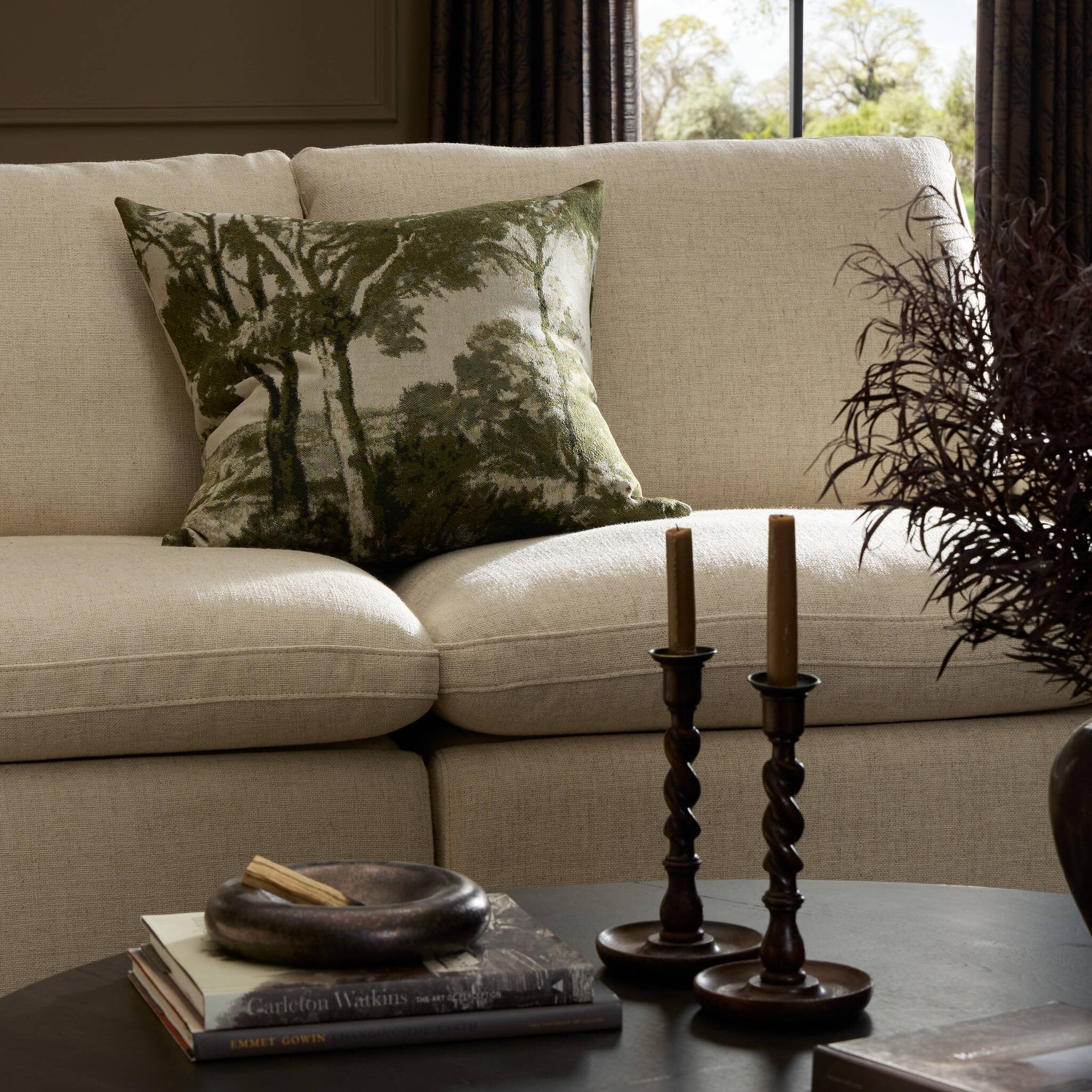 Four Hands Toile Pillow — Toile Moss-24"x24"
