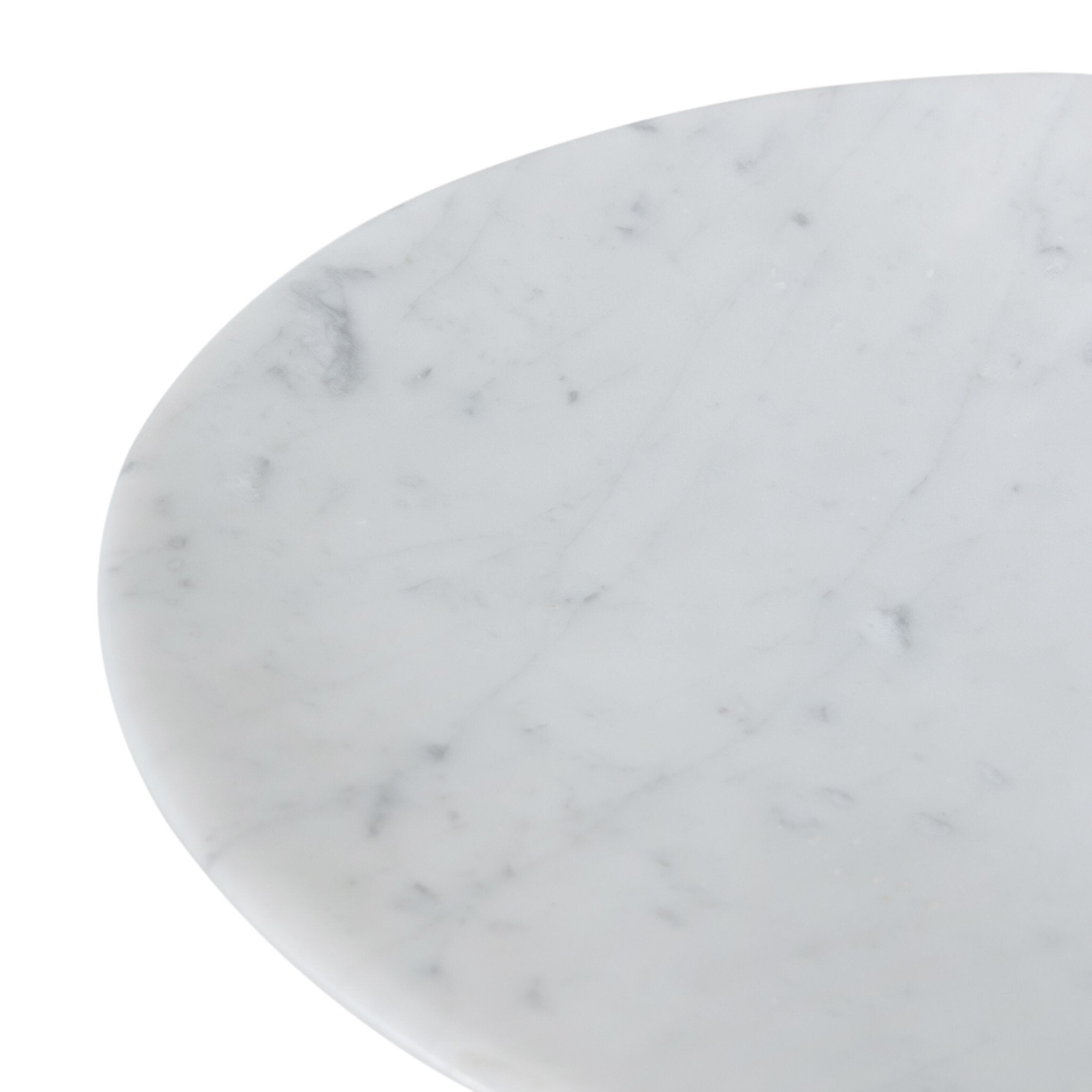 Four Hands Divya Bowl — White Statuario Marble-Paper Cord