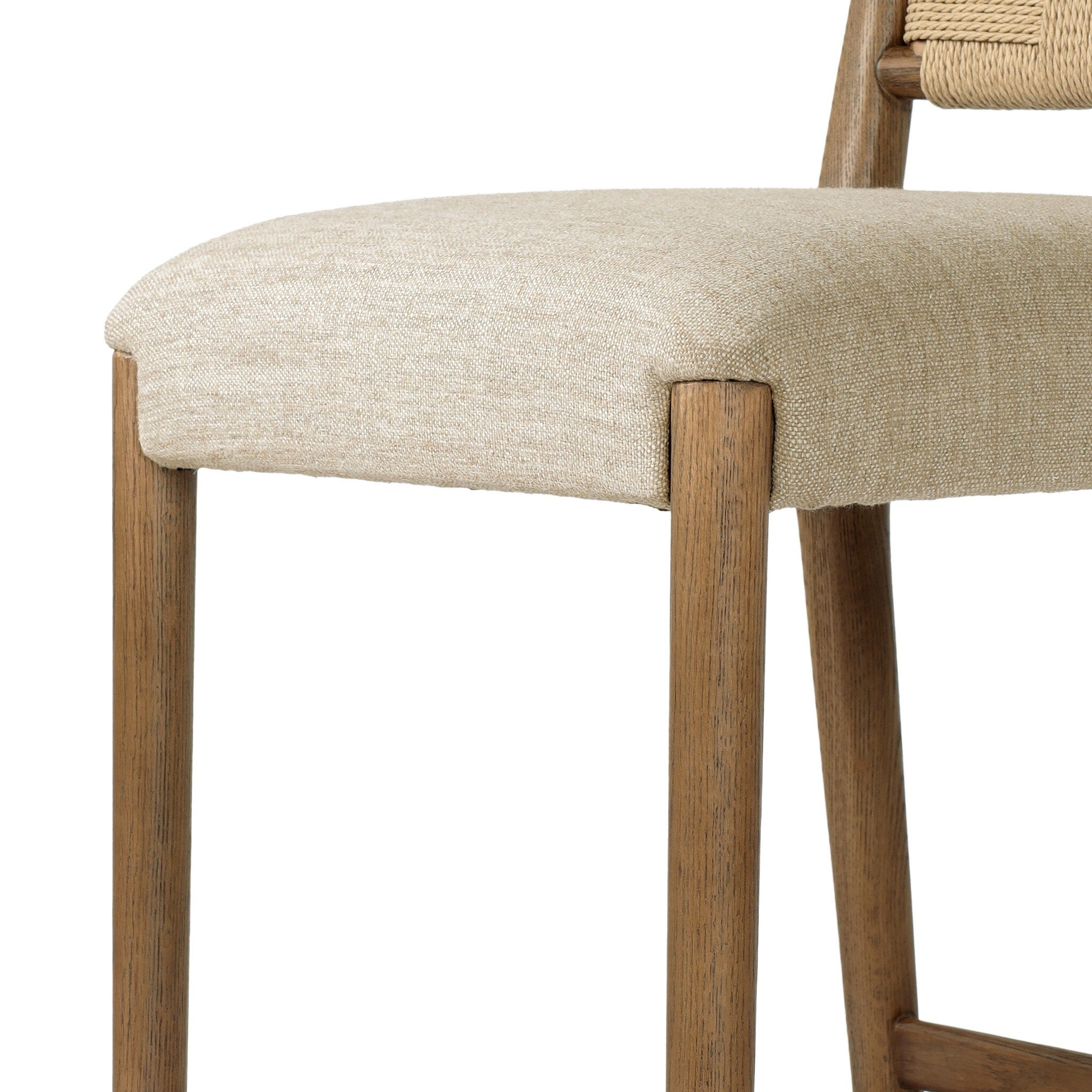 Four Hands Rothler Bar + Counter Stool — Alcala Wheat-Tan Oak-Double Twisted Paper Cord-Bar